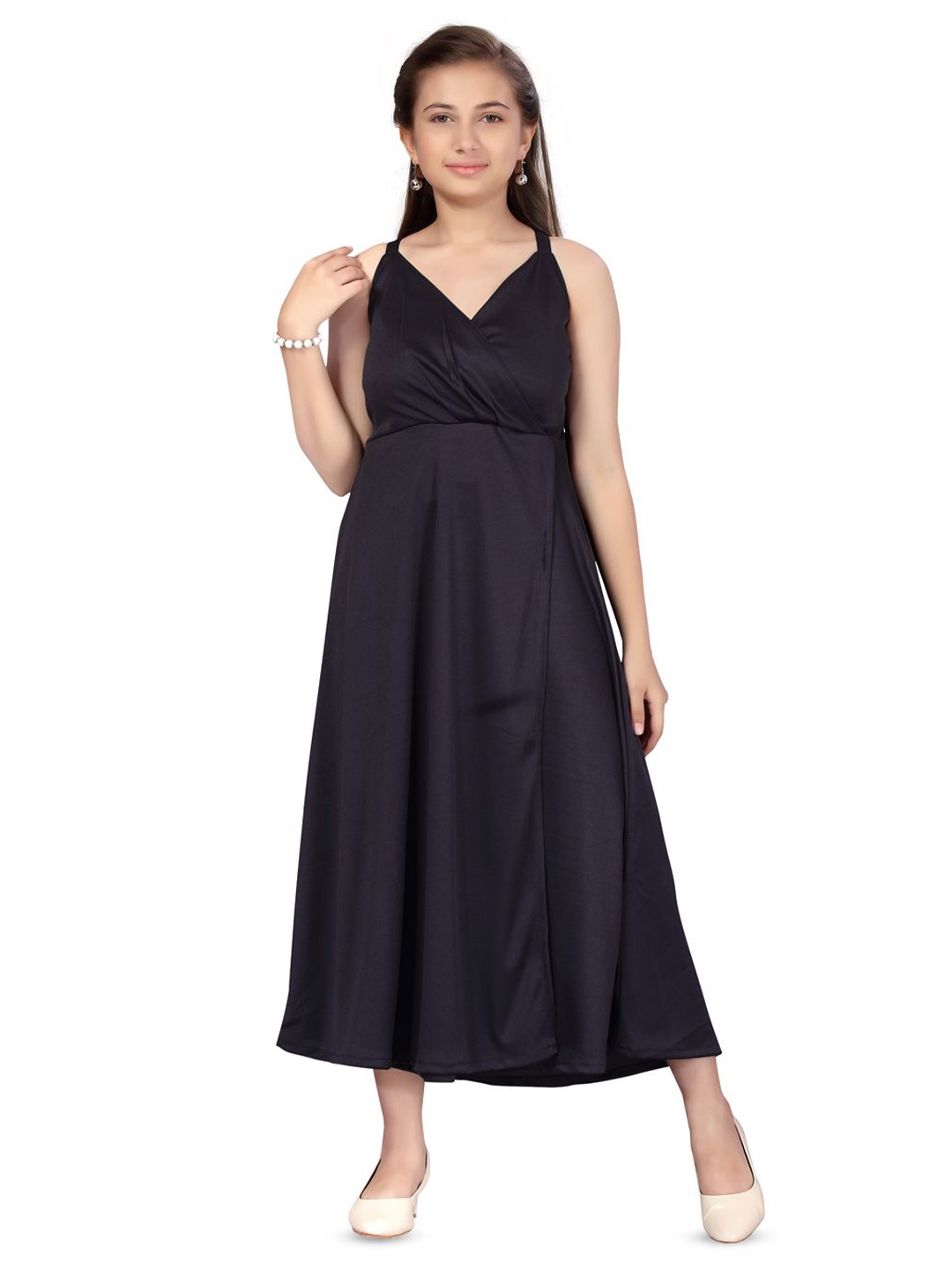 

BAESD Fit & Flare Maxi Dress, Navy blue