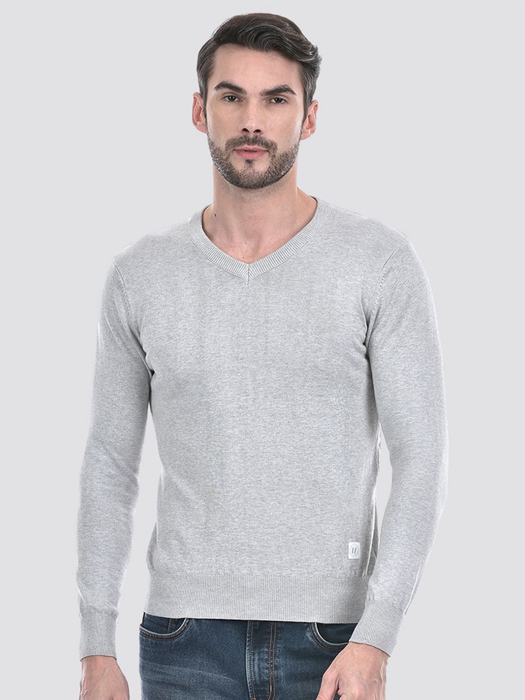 

Numero Uno Men V-Neck Pullover Sweaters, Grey
