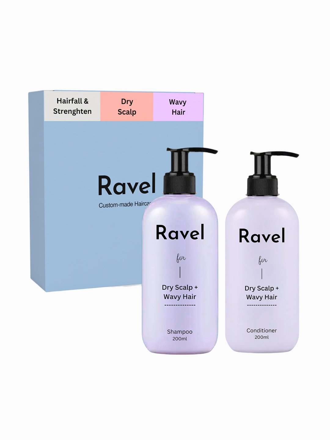 

Ravel Hairfall Control Shampoo & Conditioner Combo for Dry Scalp & Wavy Hair - 200ml each, Purple