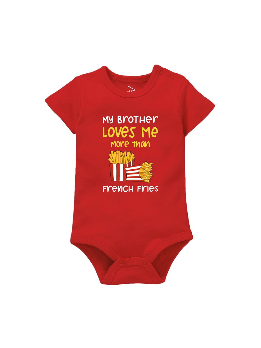 

Zeezeezoo Kids Printed Pure Cotton Bodysuit, Red