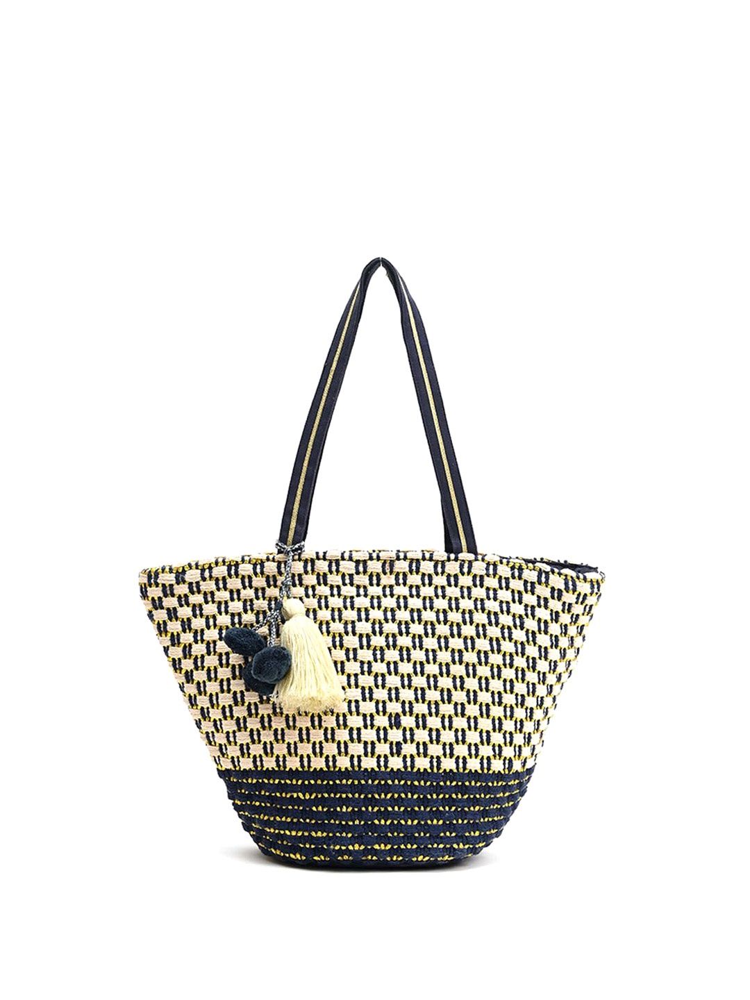 

BohoGirl Women Geometric Self Design Handheld Bag, White