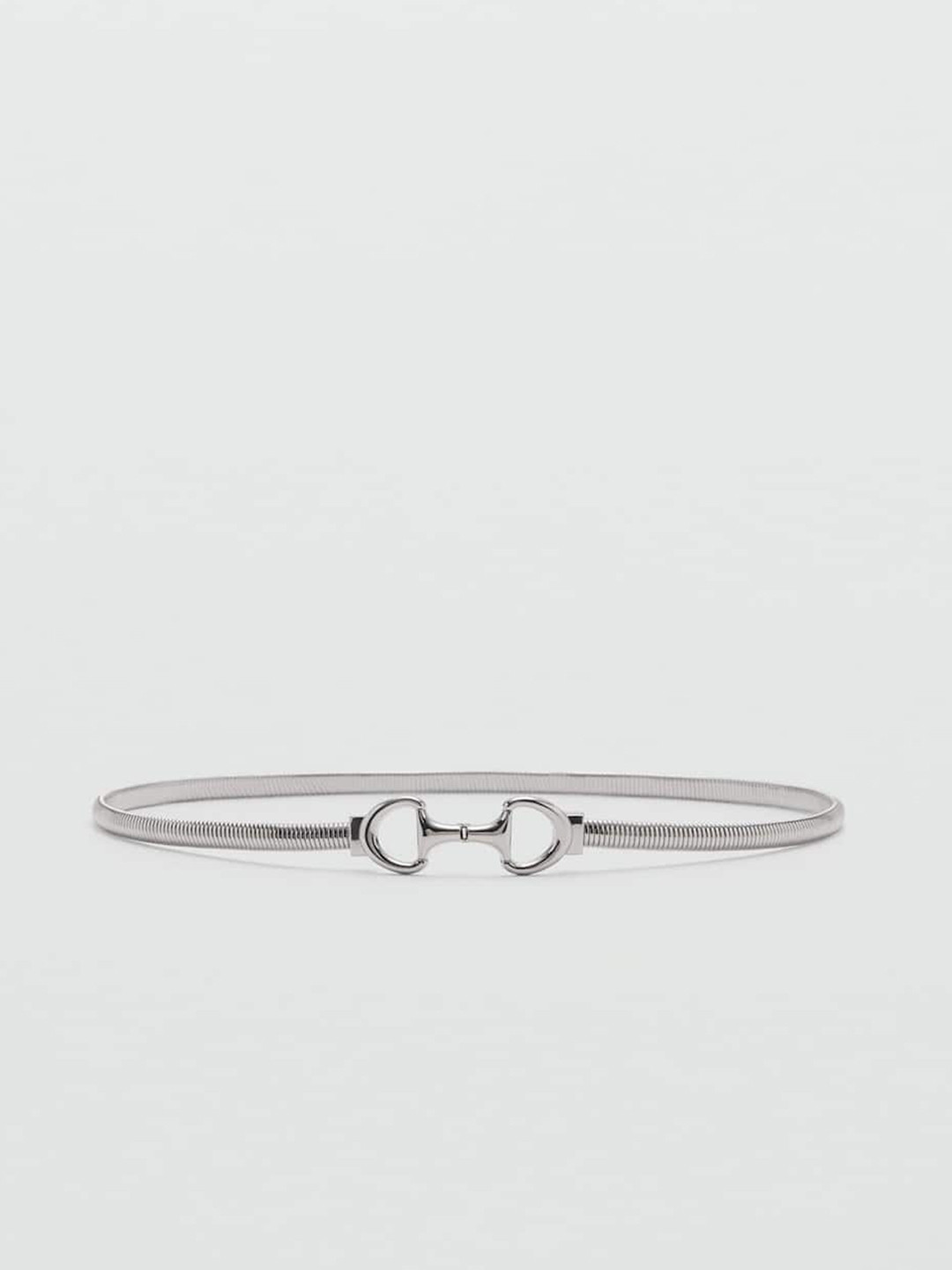 

MANGO Women Link Belt, Silver