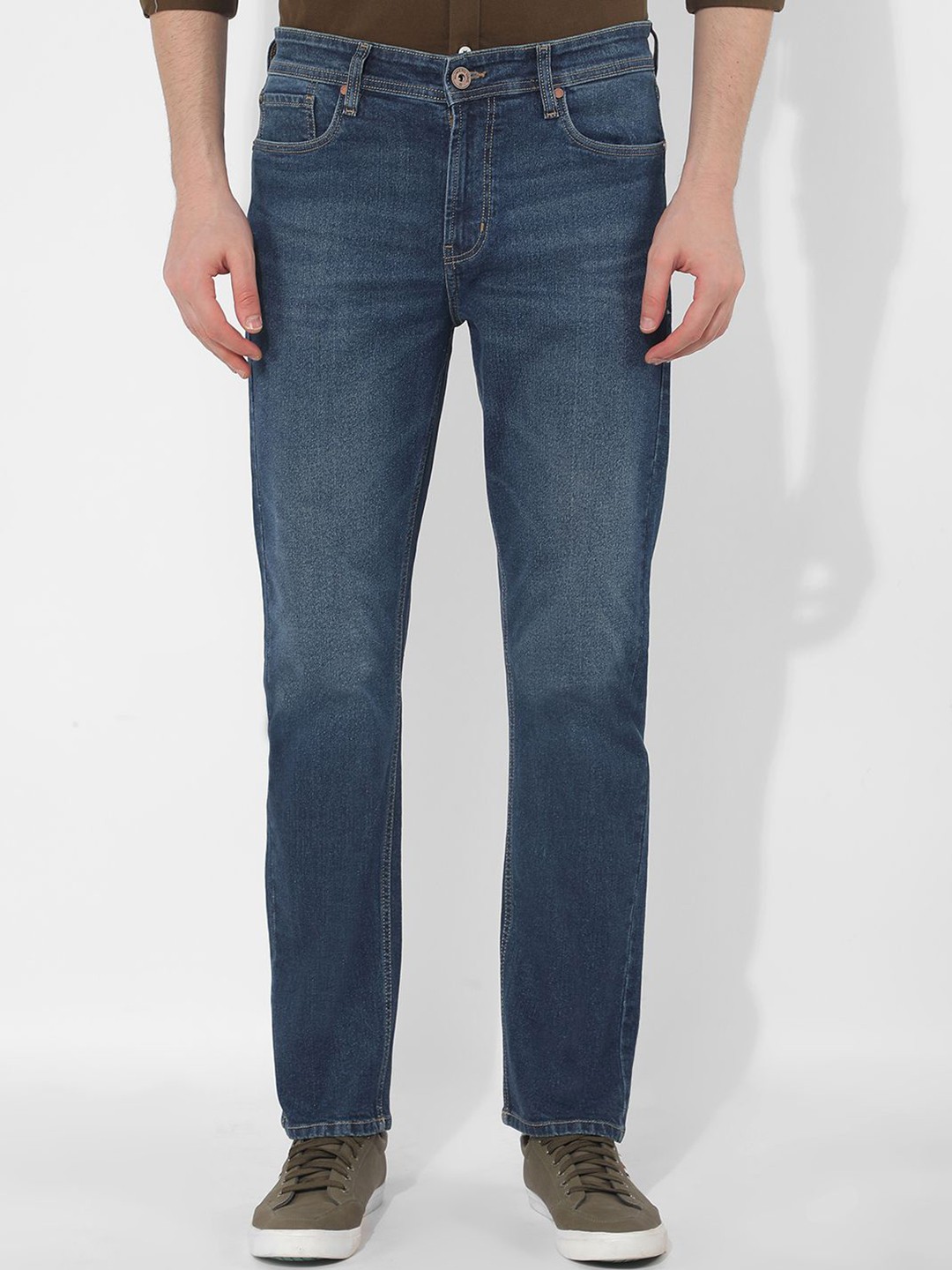 

Numero Uno Men Slim Fit Light Fade Stretchable Jeans, Blue