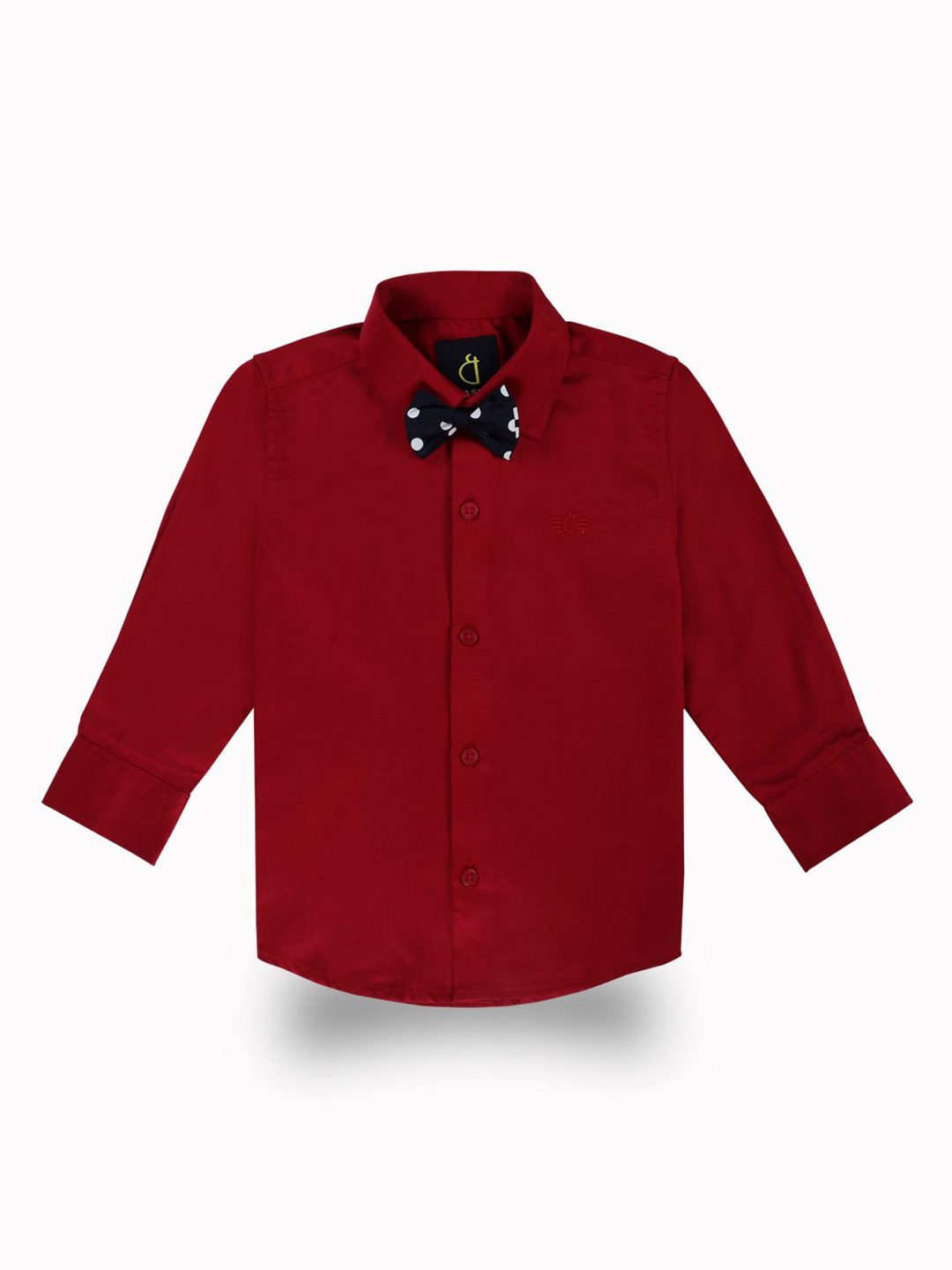 

Gini and Jony Boys Standard Spread Collar Solid Cotton Casual Shirt, Red