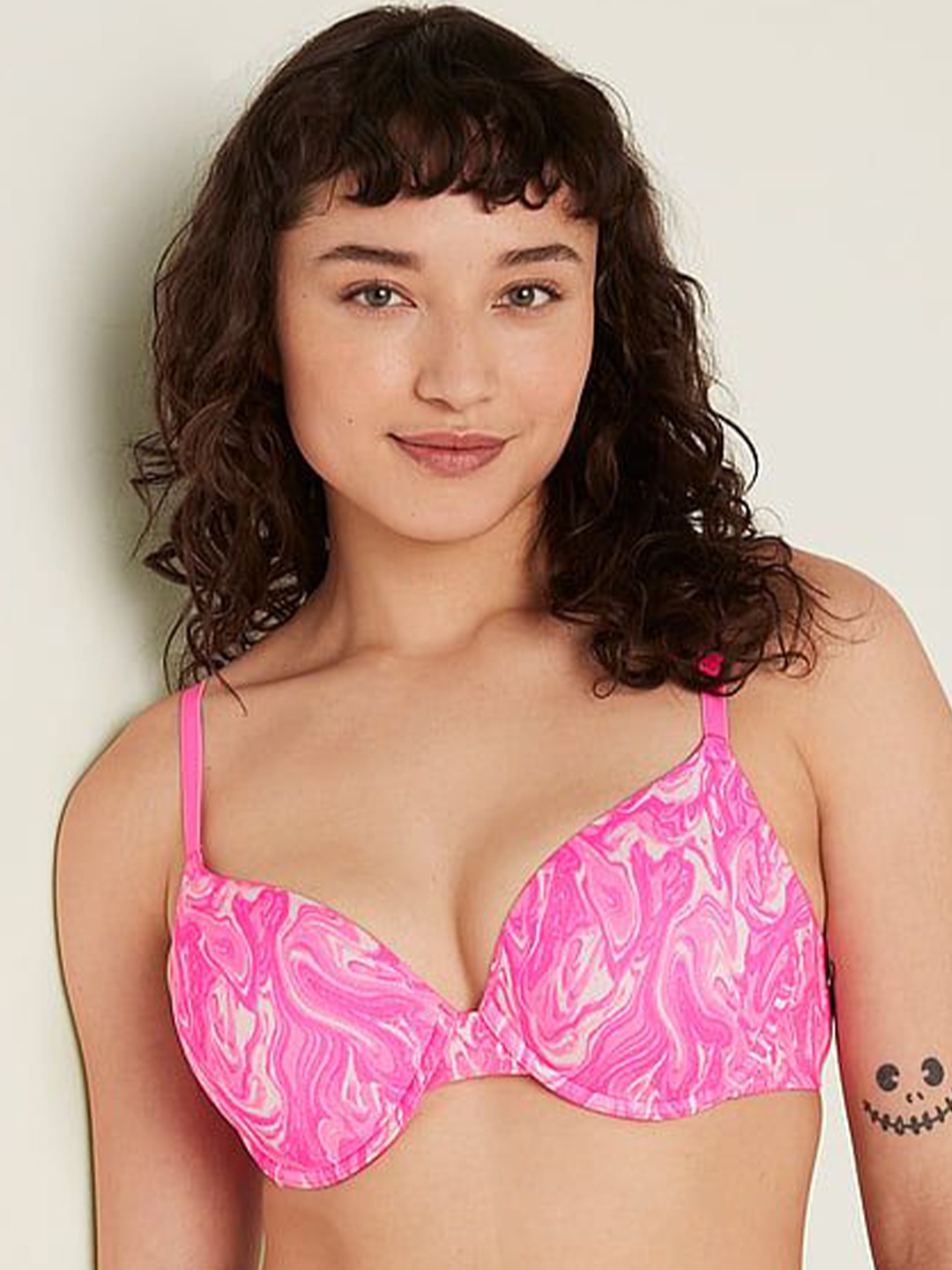 

Victoria's Secret Medium Coverage Underwired Lightly Padded Bra, Pink