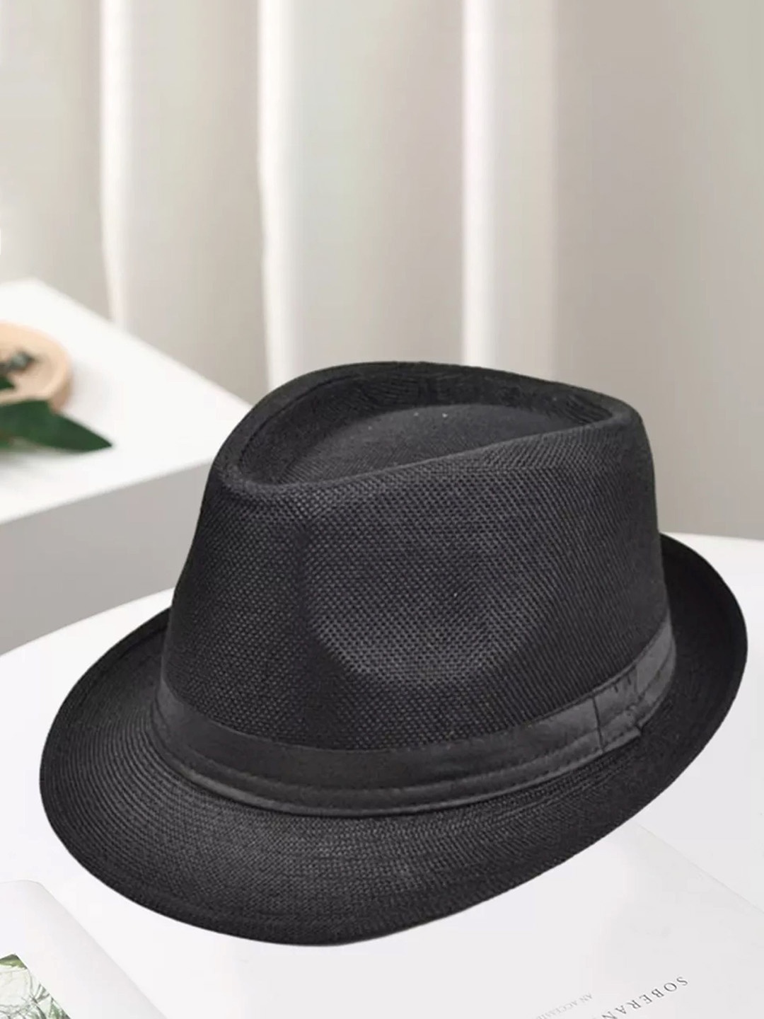 

Infispace Women Self Design Fedora Hat, Black
