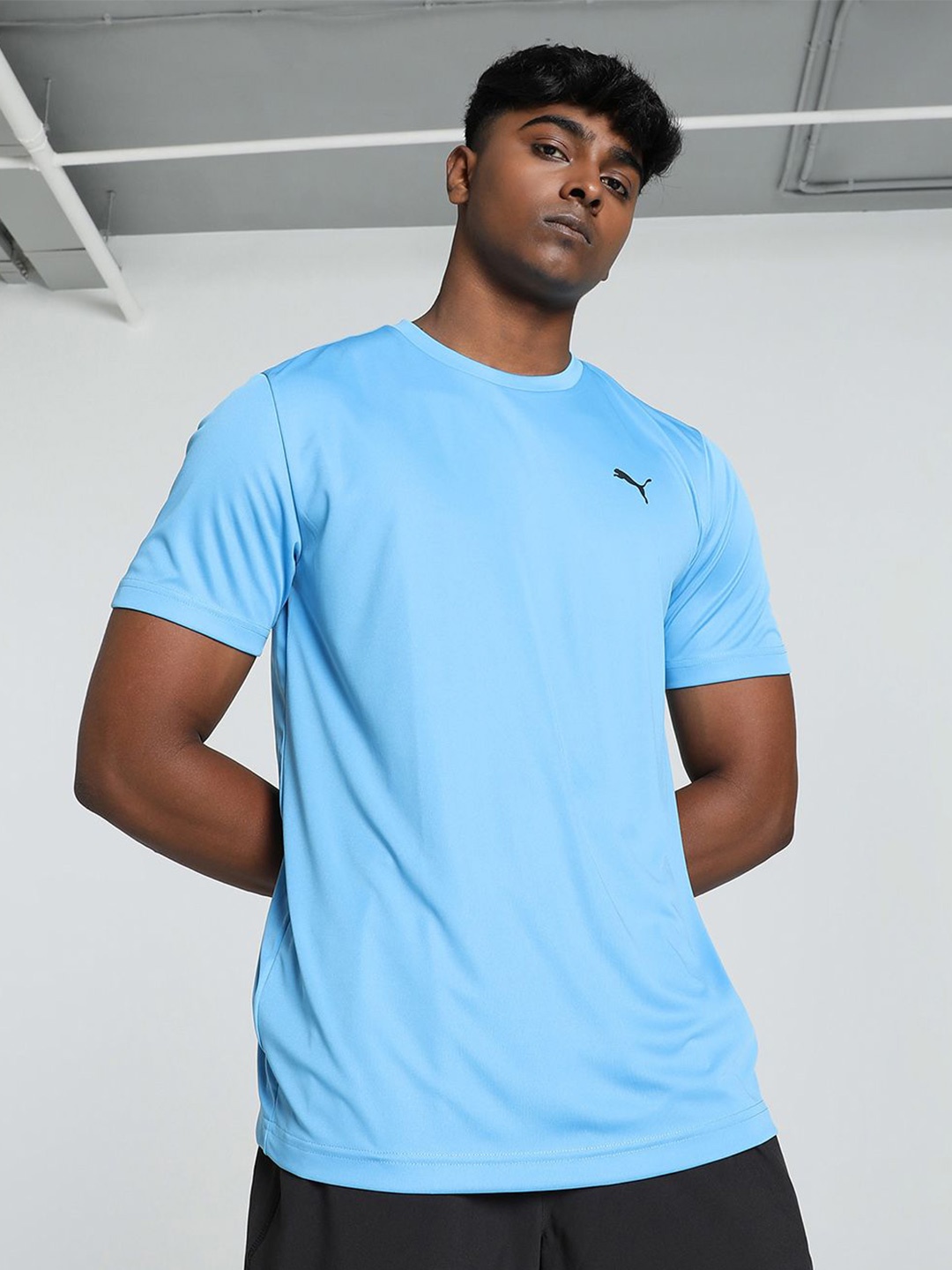 

Puma Men Solid dryCELL Running T-Shirt, Blue