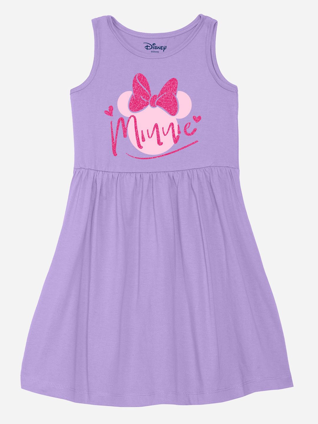 

YK Disney Girls Print Fit & Flare Dress, Purple