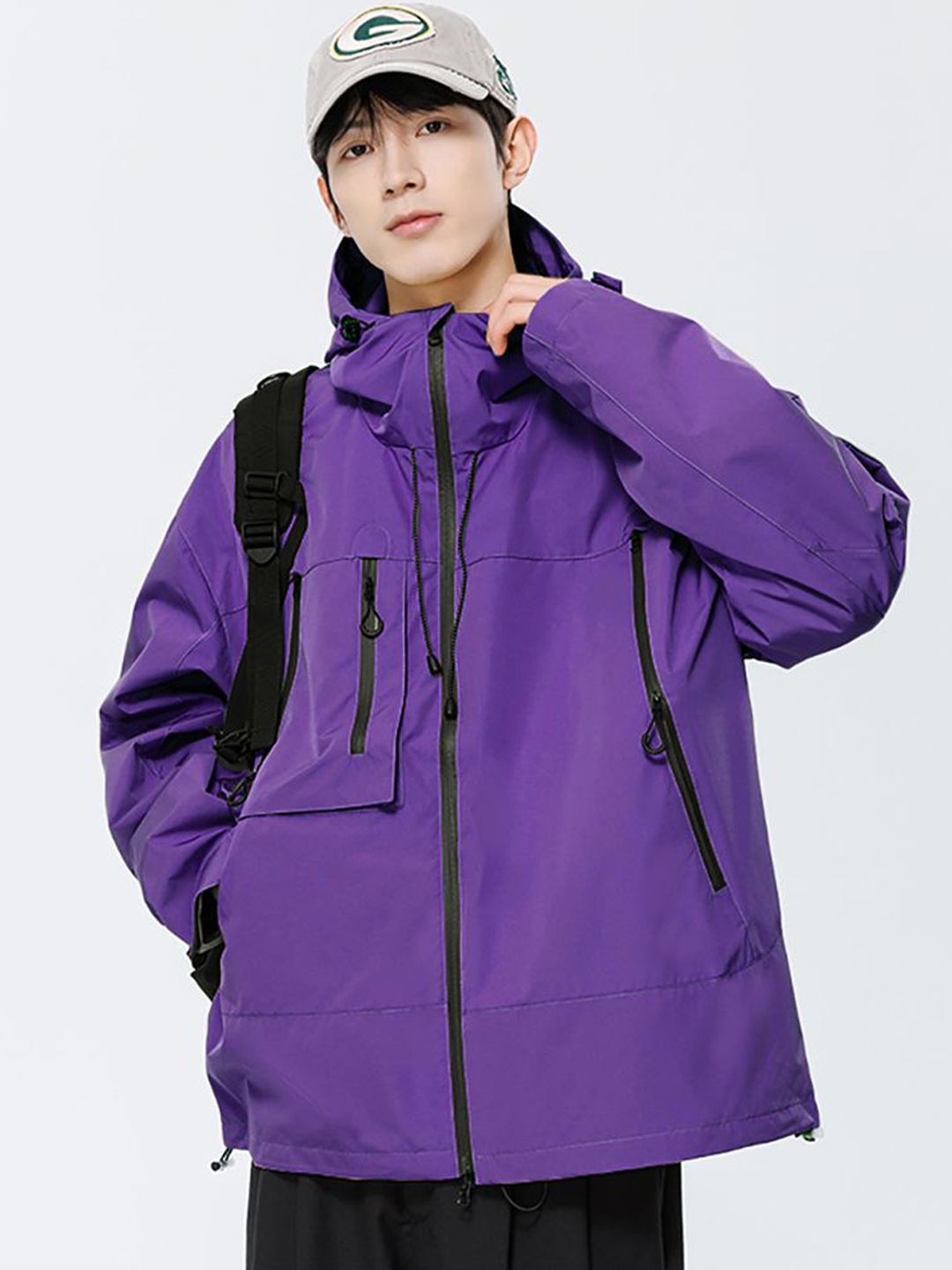 

StyleCast x Revolte Men Hooded Tailored Jacket, Purple