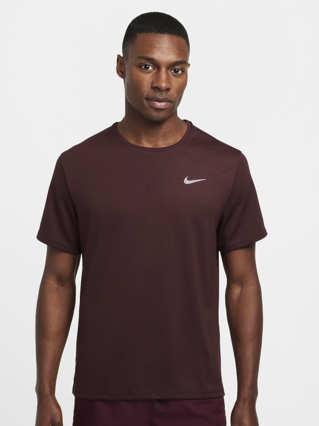 

Nike Dri-FIT UV Miler Men's Short-Sleeve Running Top, Brown