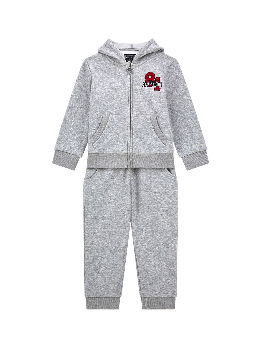 

GUESS kids Boys Brand Logo Detail Hooded Tracksuit, Grey