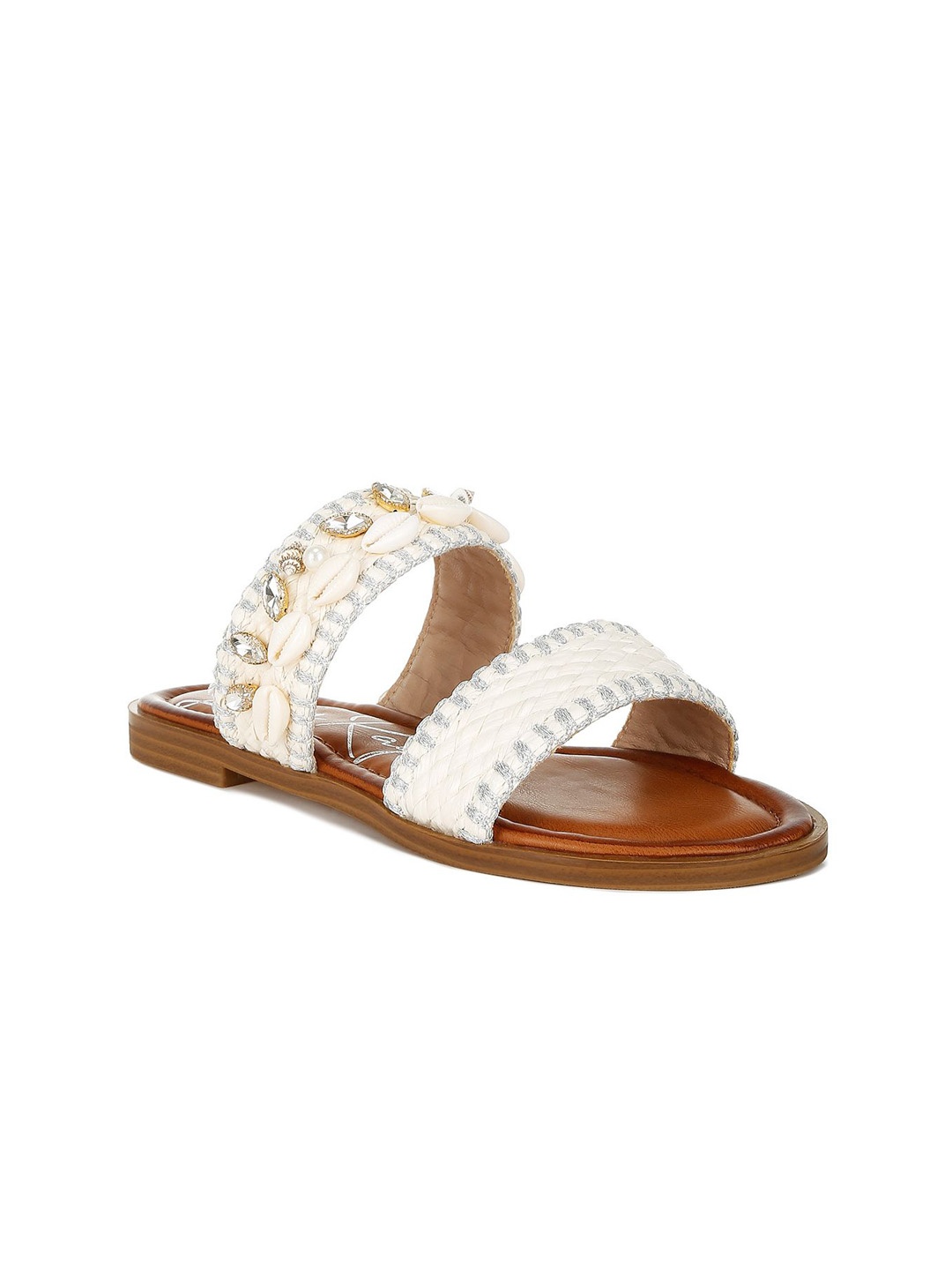 

London Rag Women Open Toe Flats, White