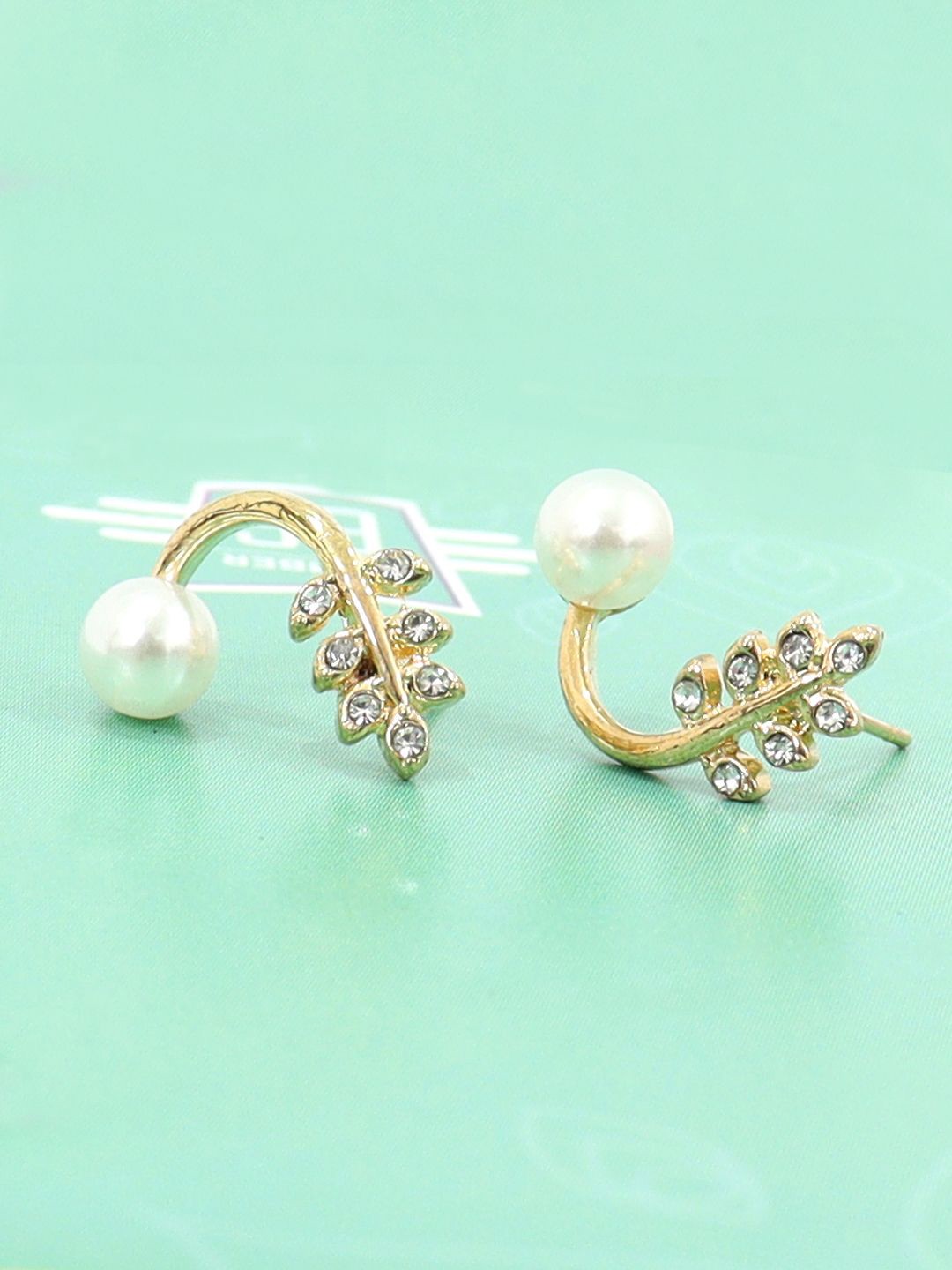

FIMBUL Stainless Steel Pearl Beaded Classic Studs, Gold