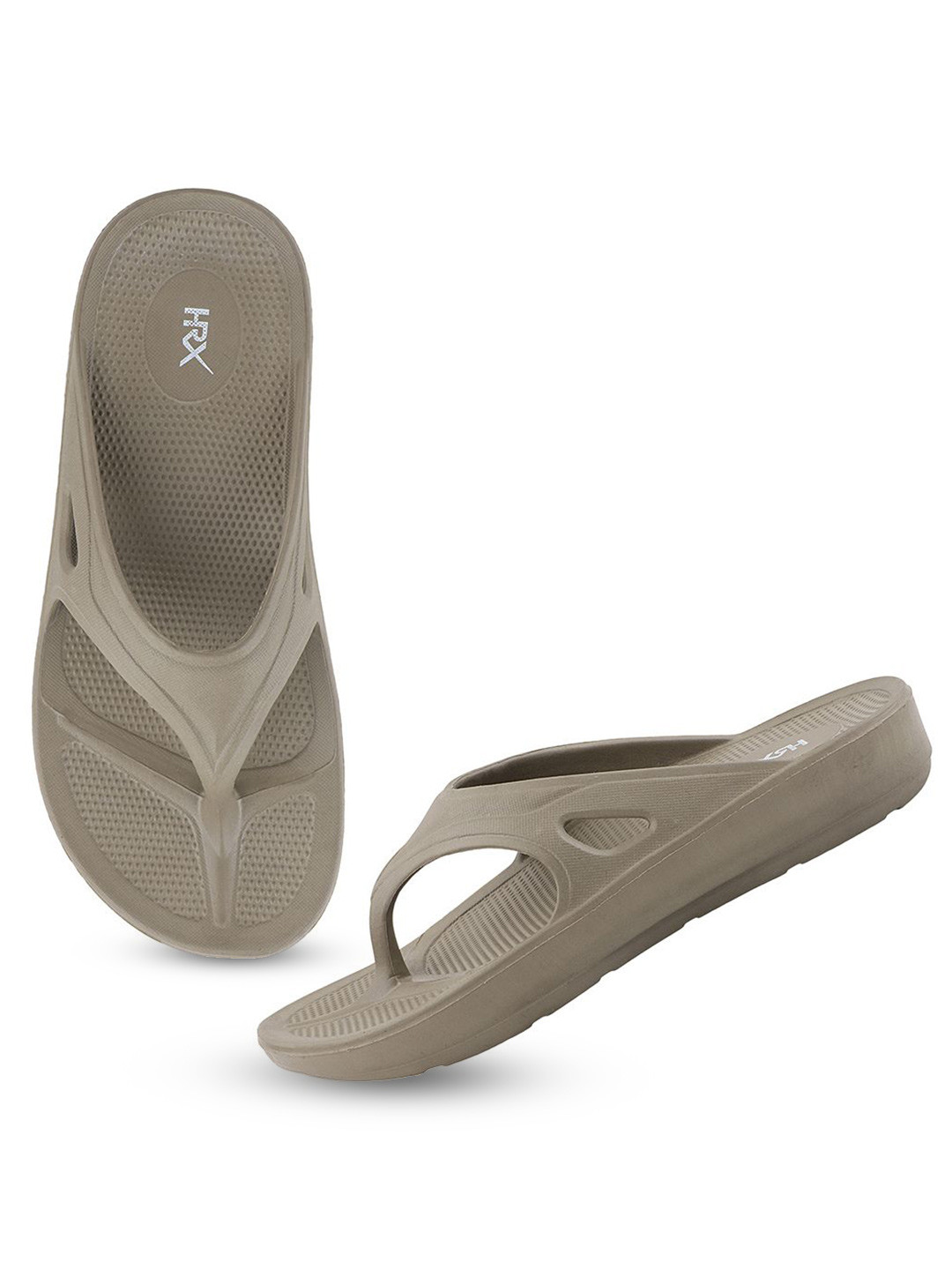 

HRX by Hrithik Roshan Women Rubber Thong Flip-Flops, Beige