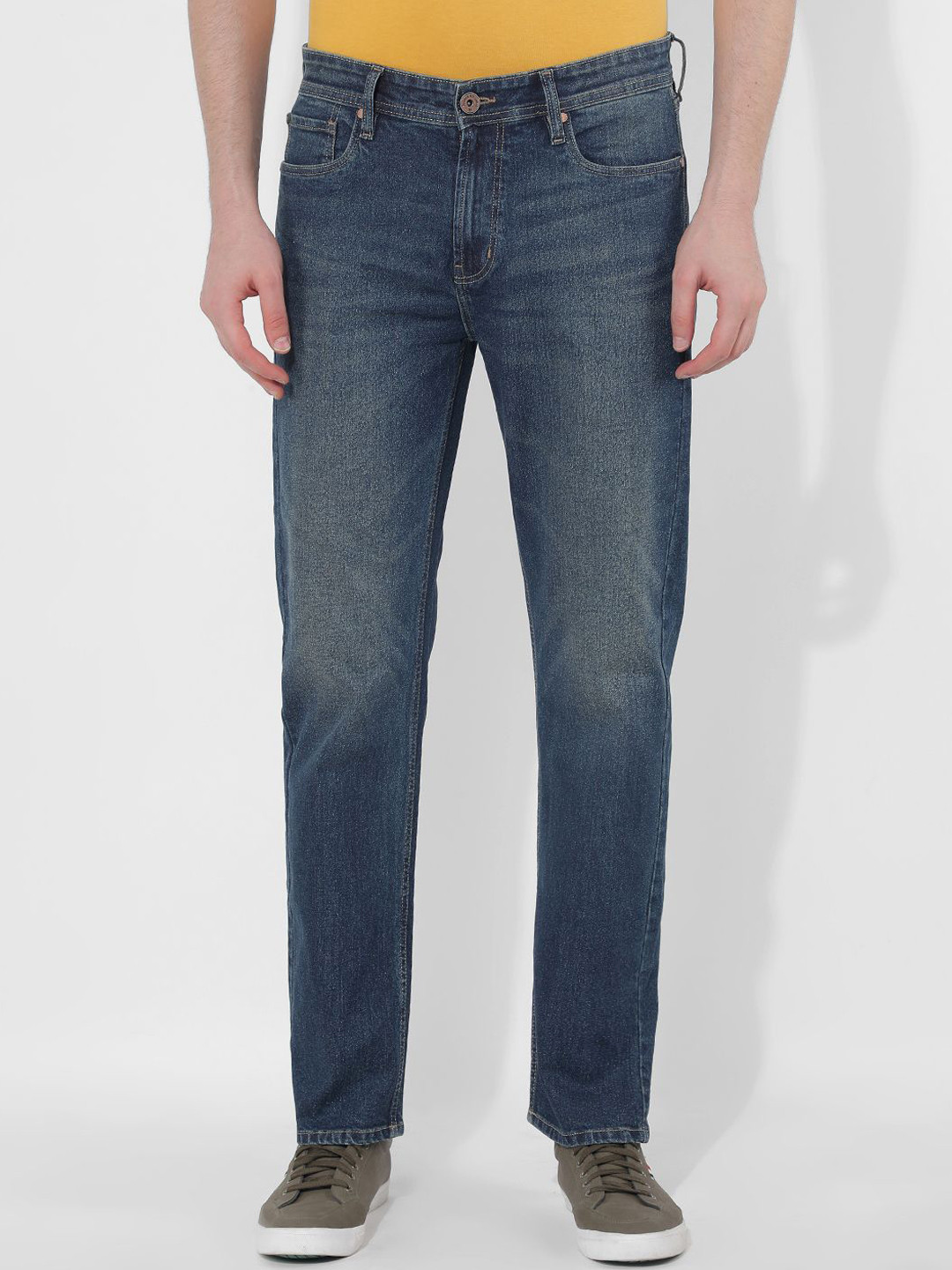 

Numero Uno Men Slim Fit Light Fade Stretchable Jeans, Blue