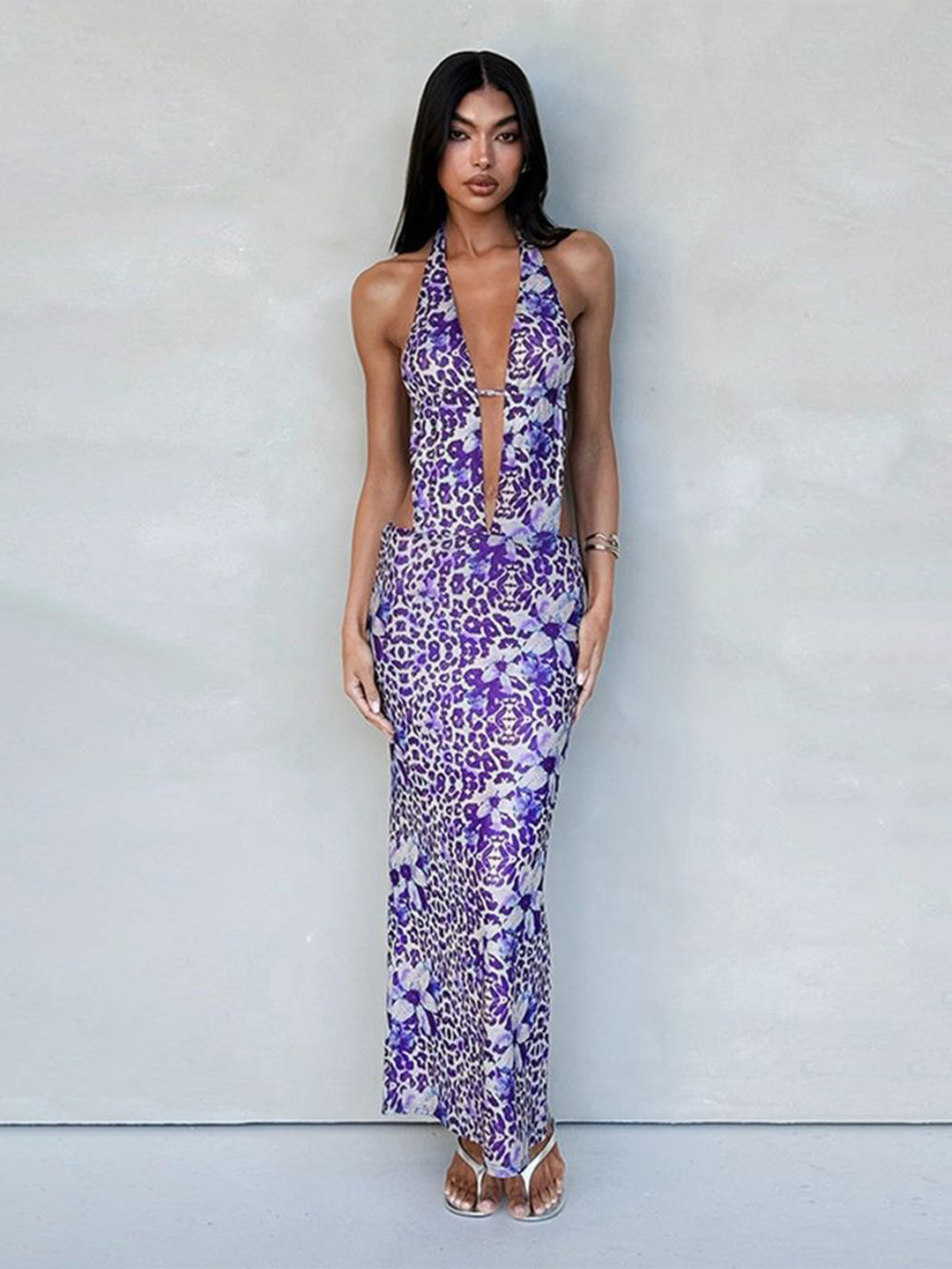 

LULU & SKY Print Maxi Dress, Purple