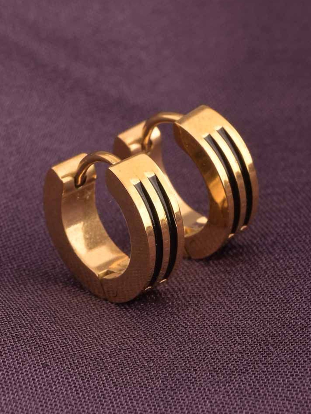 

PALMONAS Gold-Plated Circular Hoop Earrings