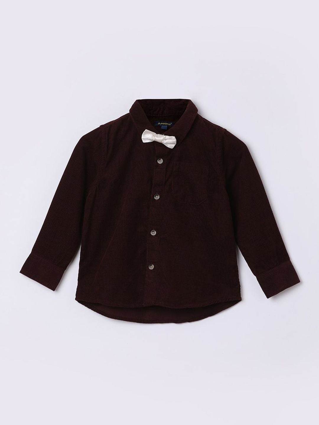 

Juniors by Lifestyle Boys Cutaway Collar Solid Cotton Casual Shirt, Maroon