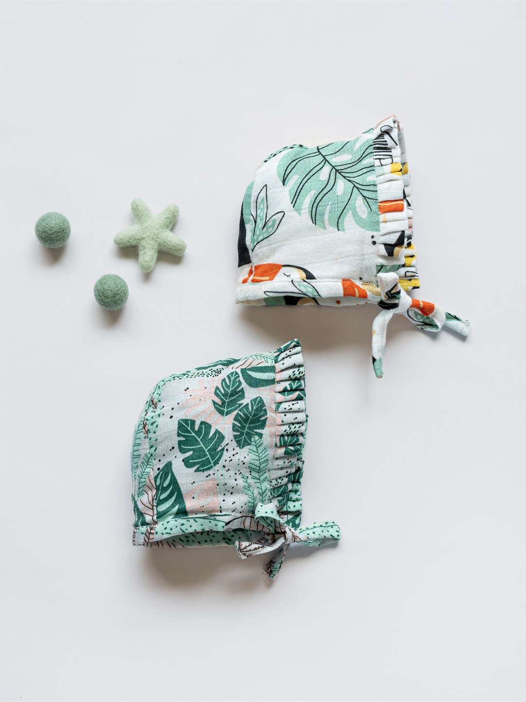

cocoon care Unisex Kids Printed Beanie, Green