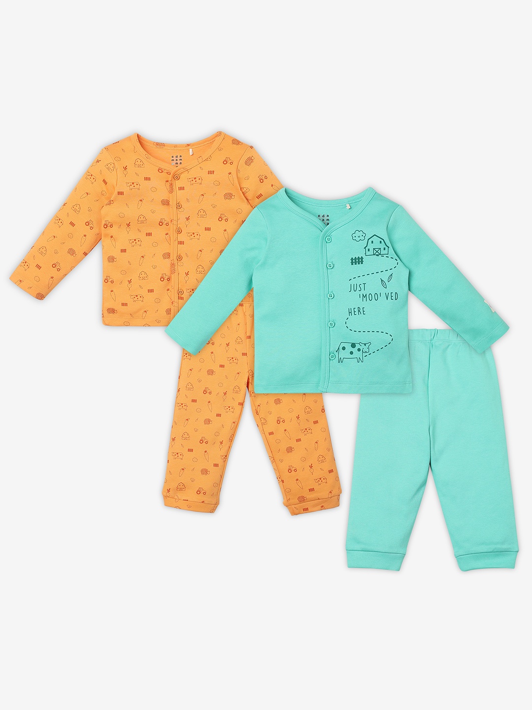 

Ed-a-Mamma Baby Kids Printed Long Sleeves Round Neck T-shirt, Yellow