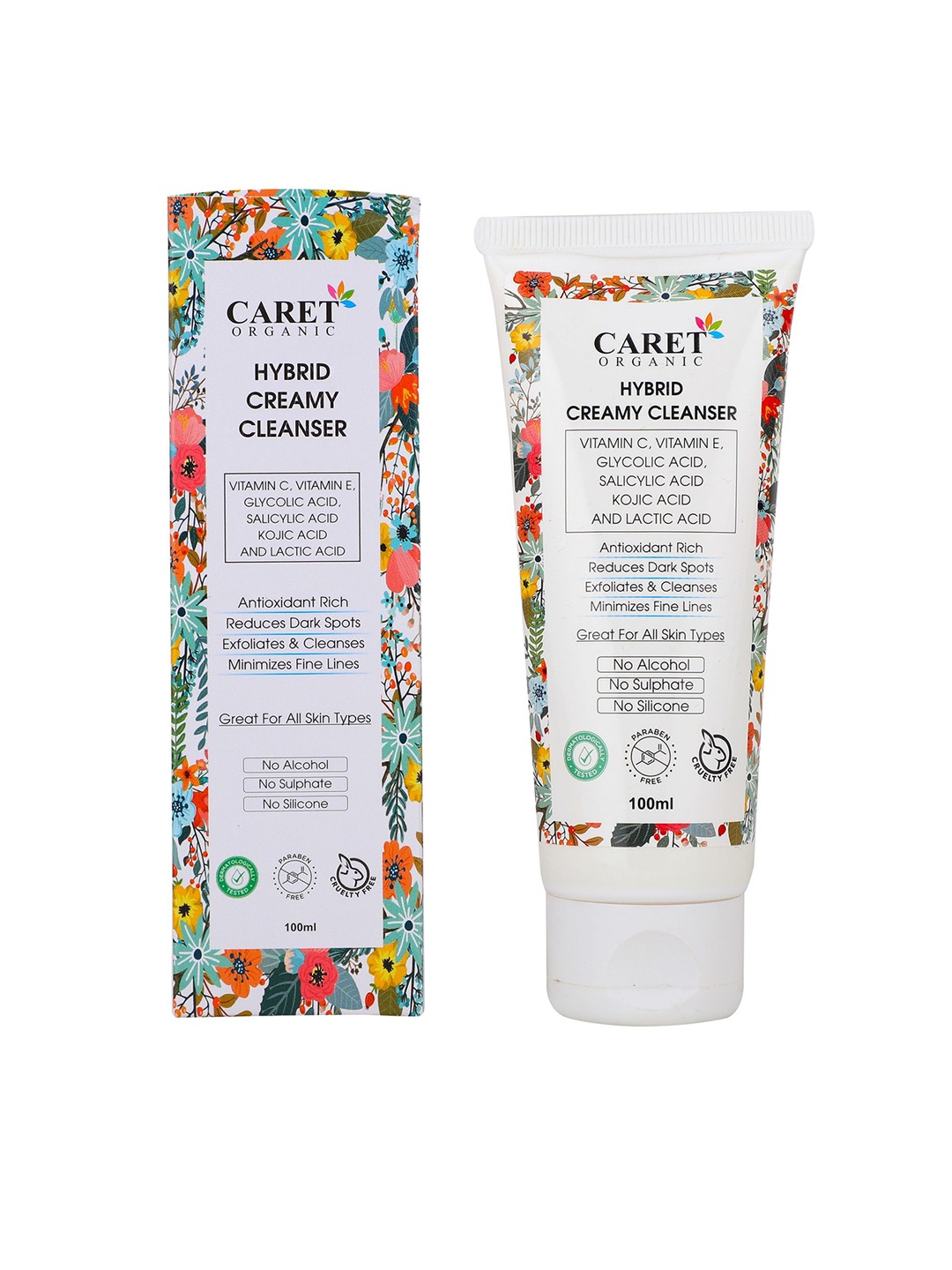 

CARET ORGANIC Hybrid Creamy Cleanser With Kojic Acid & Vitamin C Soap, White