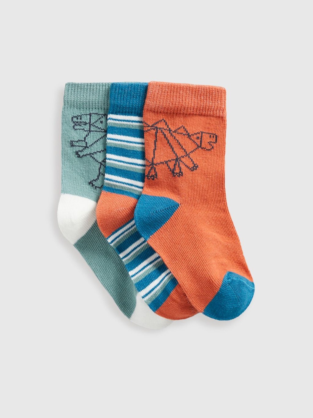 

mothercare Infants Boys 3 Pcs Ankle-Length Socks, Red