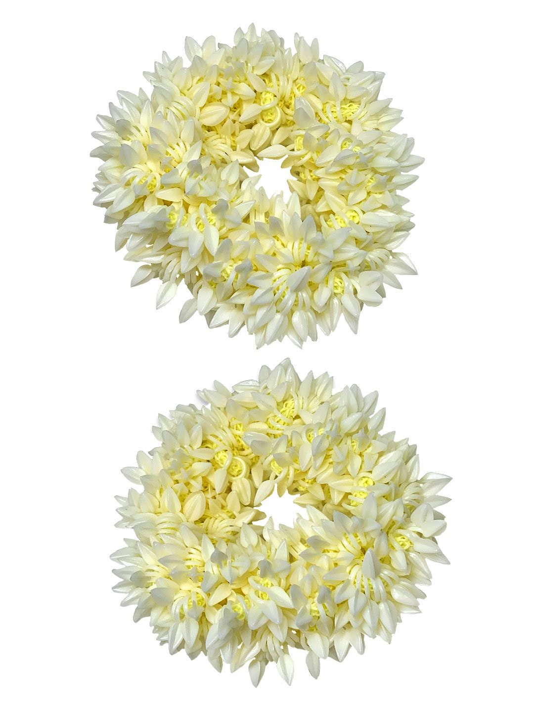 

MATRA Set of 2 Hair Gajra Scrunchies, White