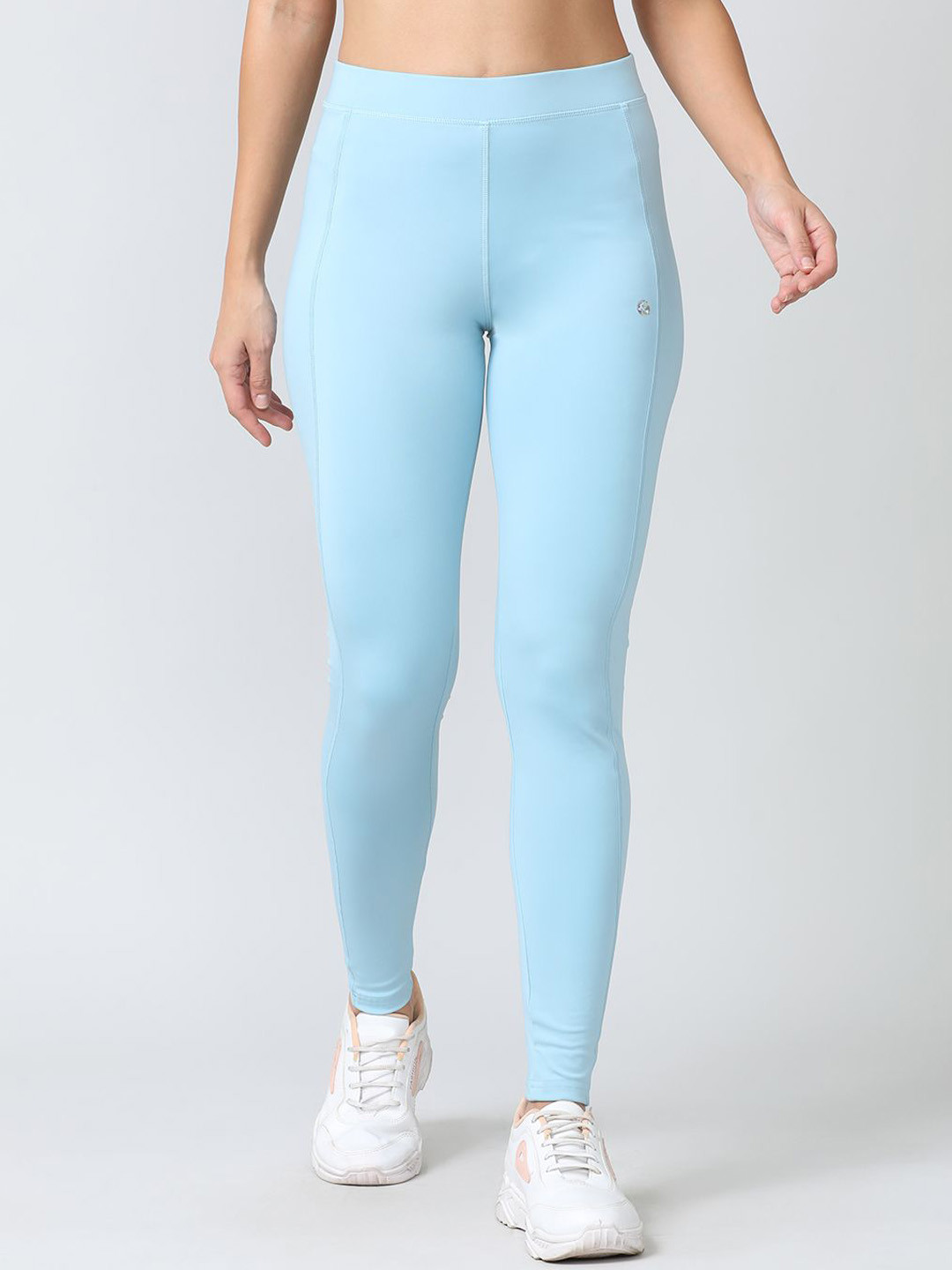 

Lovable Sport Women Slim-Fit Ankle-Length Antimicrobial Gym Tights, Blue