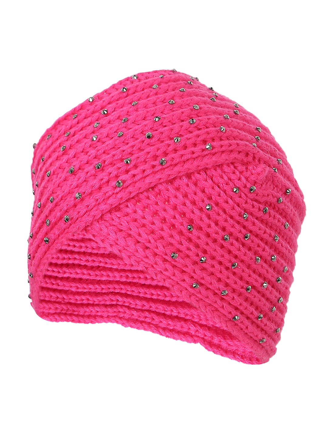 

FabSeasons Girls Self Design Beanie, Pink