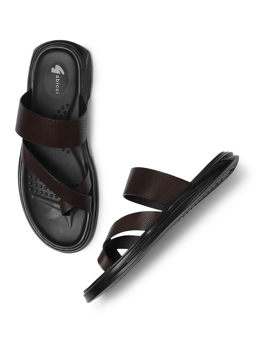 

GABICCI Men Leather Comfort Sandals, Brown