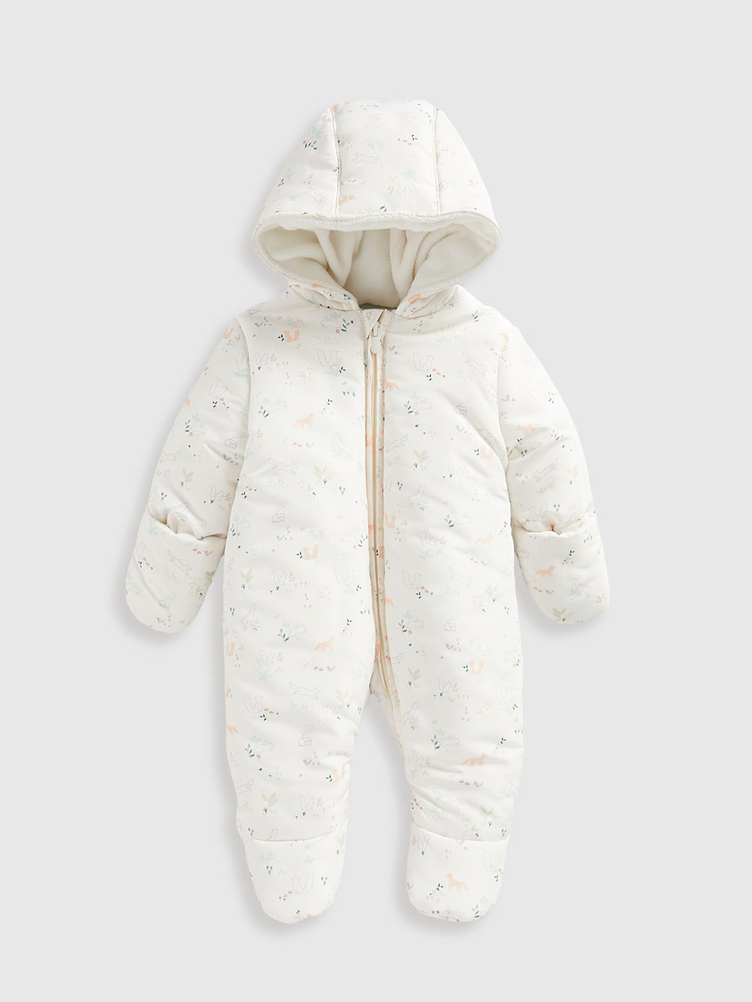 

mothercare Kids Printed Sleepsuit, Cream