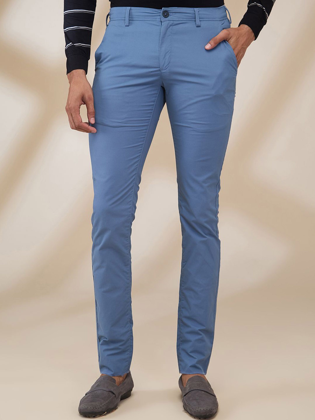 

ColorPlus Men Slim Fit Trousers, Blue