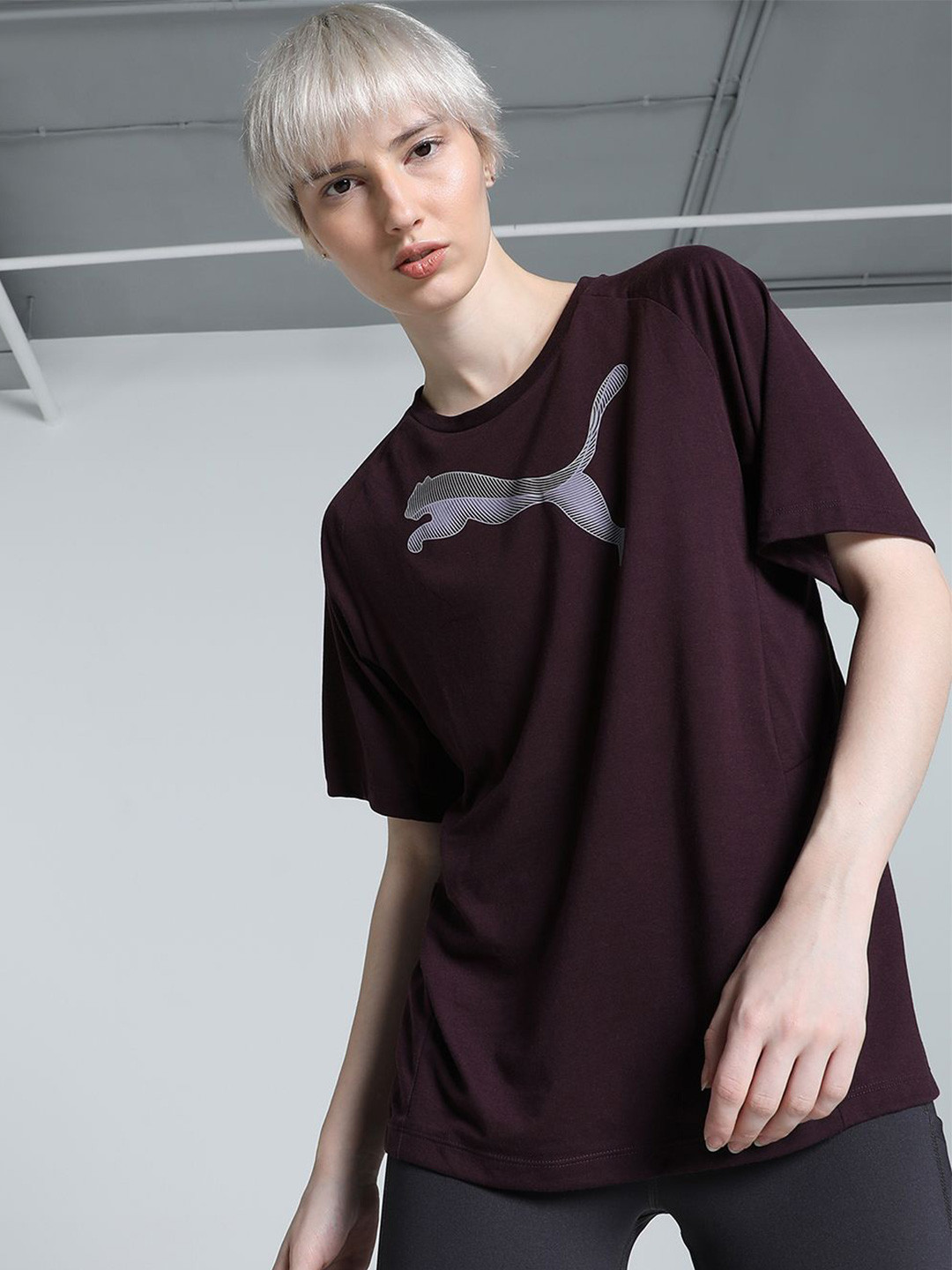 

Puma Evostripe Relaxed Fit Tee, Purple