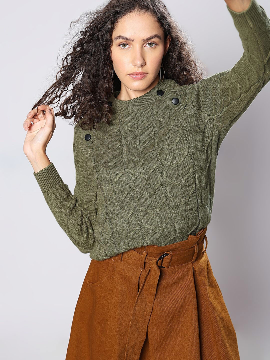 

Vero Moda Women Pullover Sweater, Olive