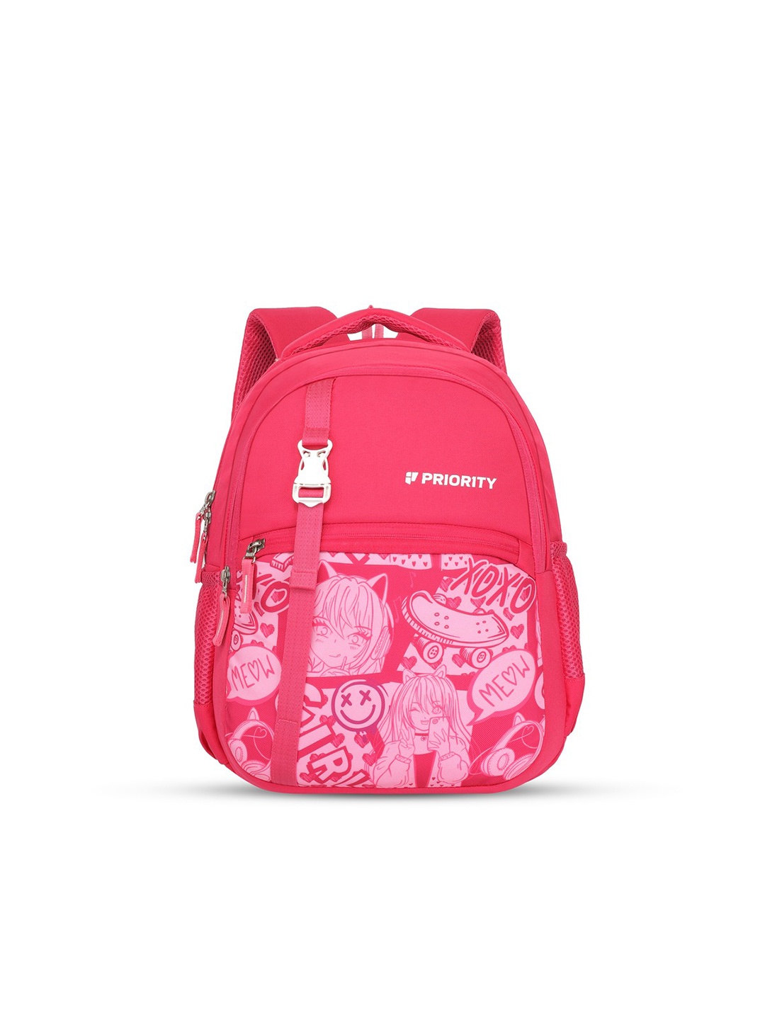 

Priority Kids Printed School Backpack, Pink