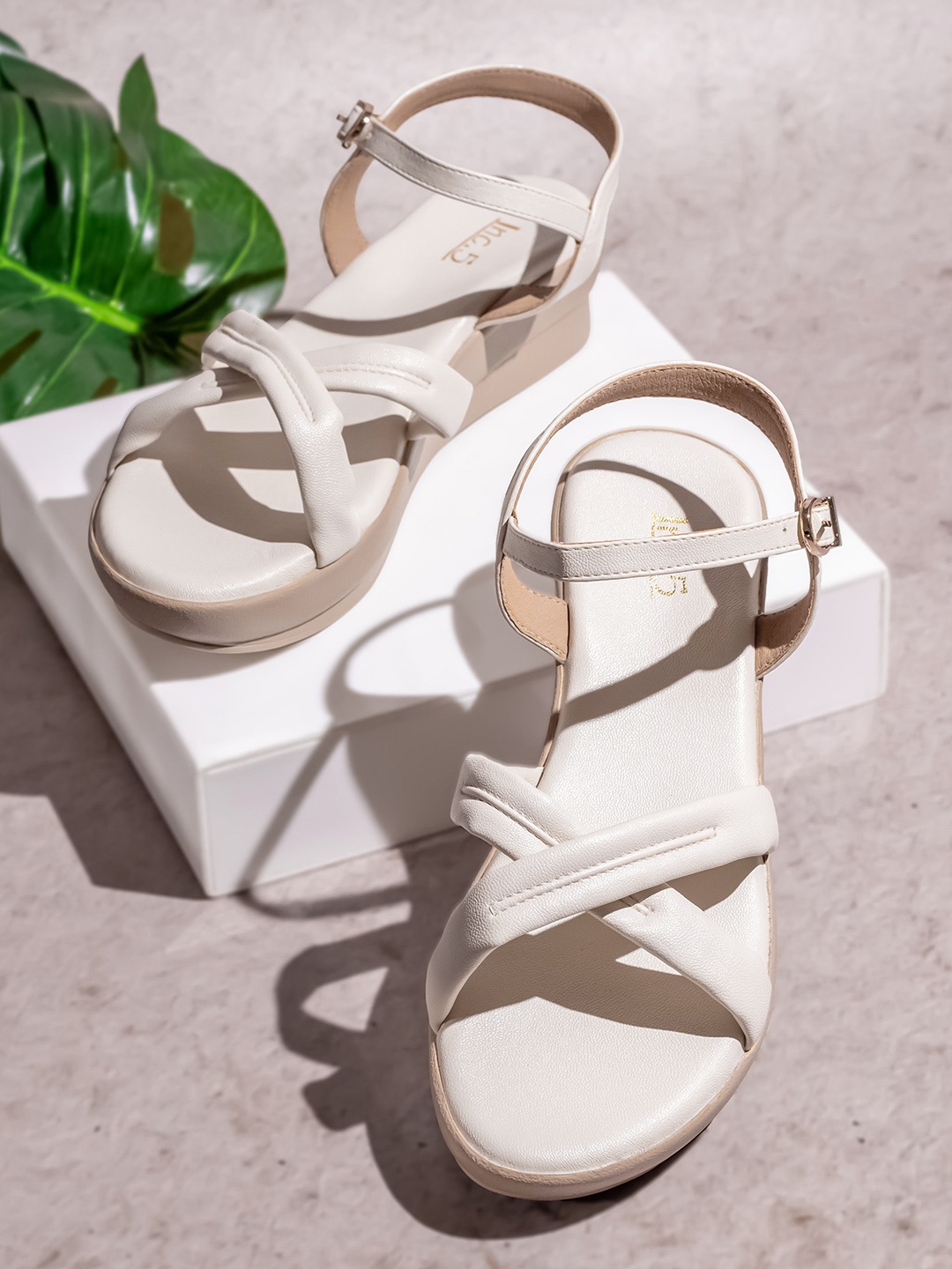 

Inc 5 Flatform Sandals, Cream