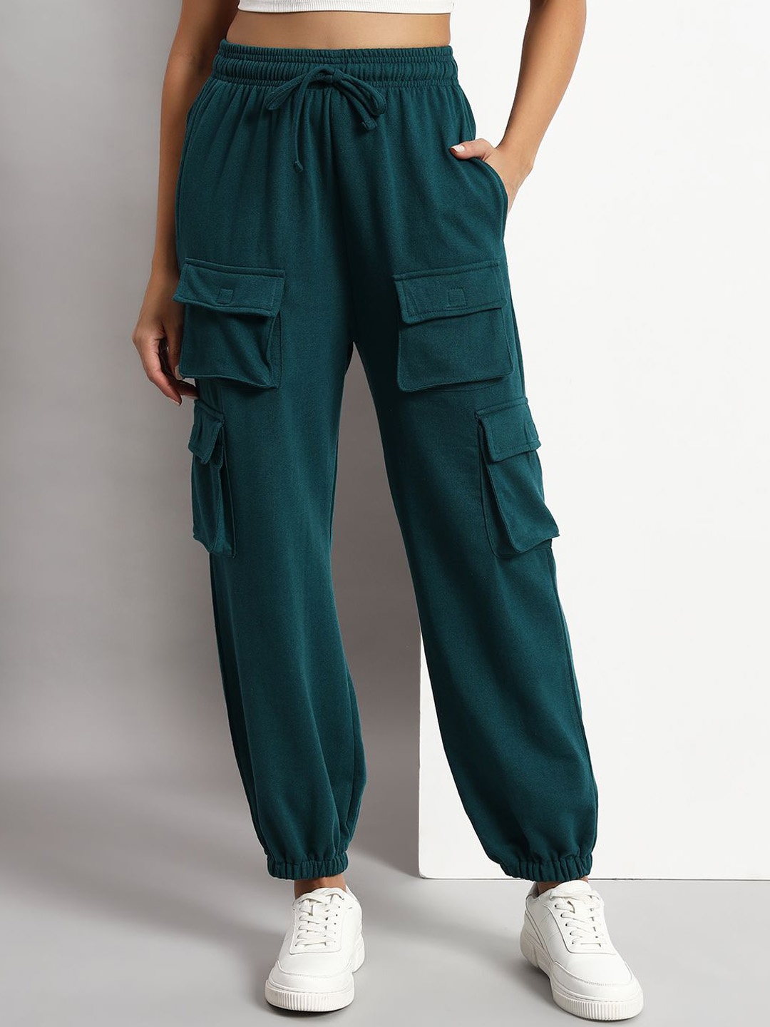 

Q-rious Women Cargos Trousers, Teal