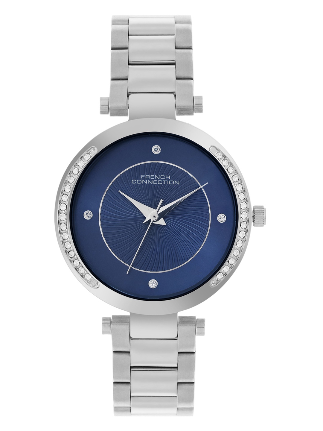 

French Connection Women Embellished Dial & Stainless Steel Straps Analogue Watch FCH07SM, Blue