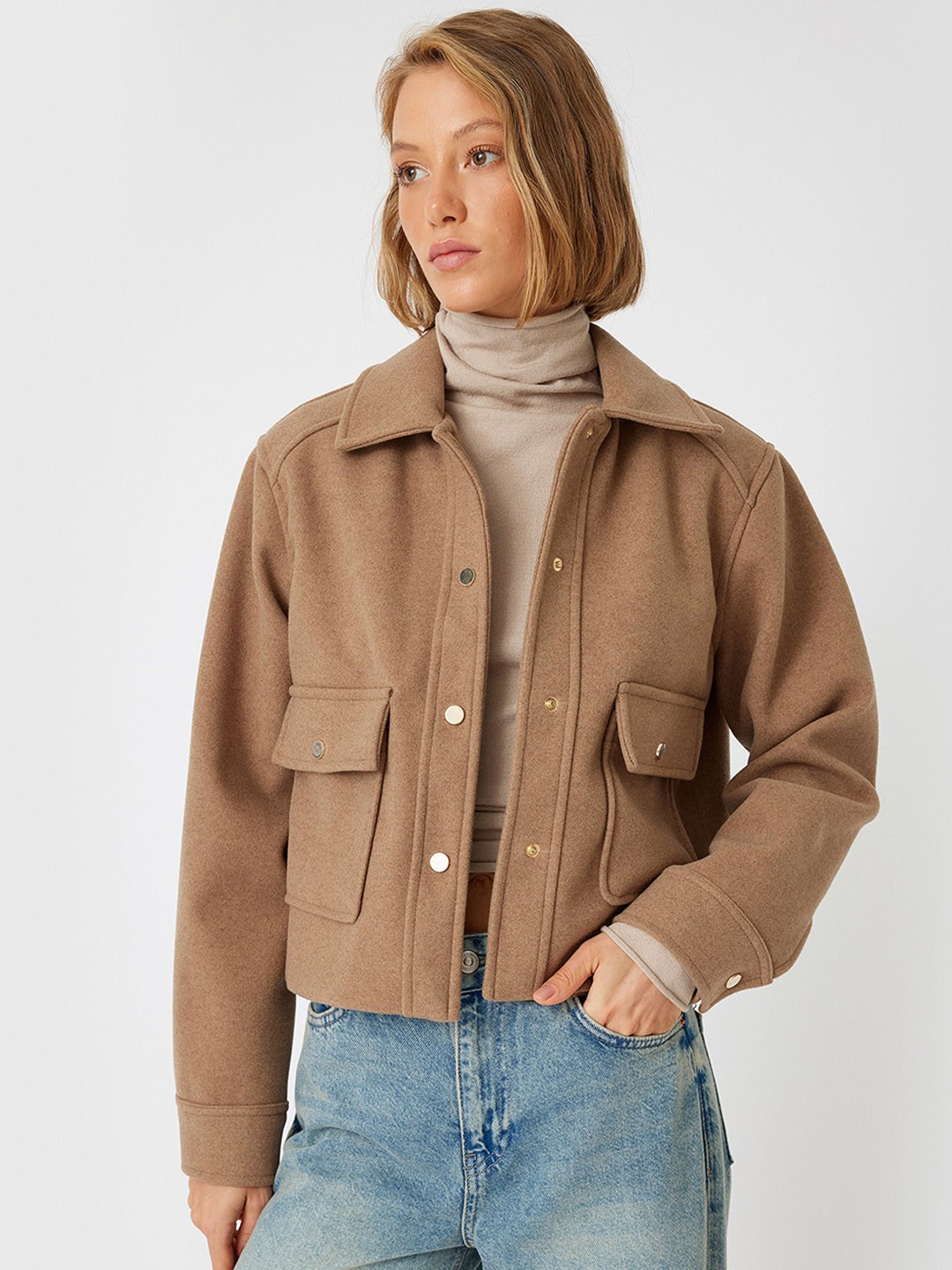 

Koton Women Tailored Jacket, Beige