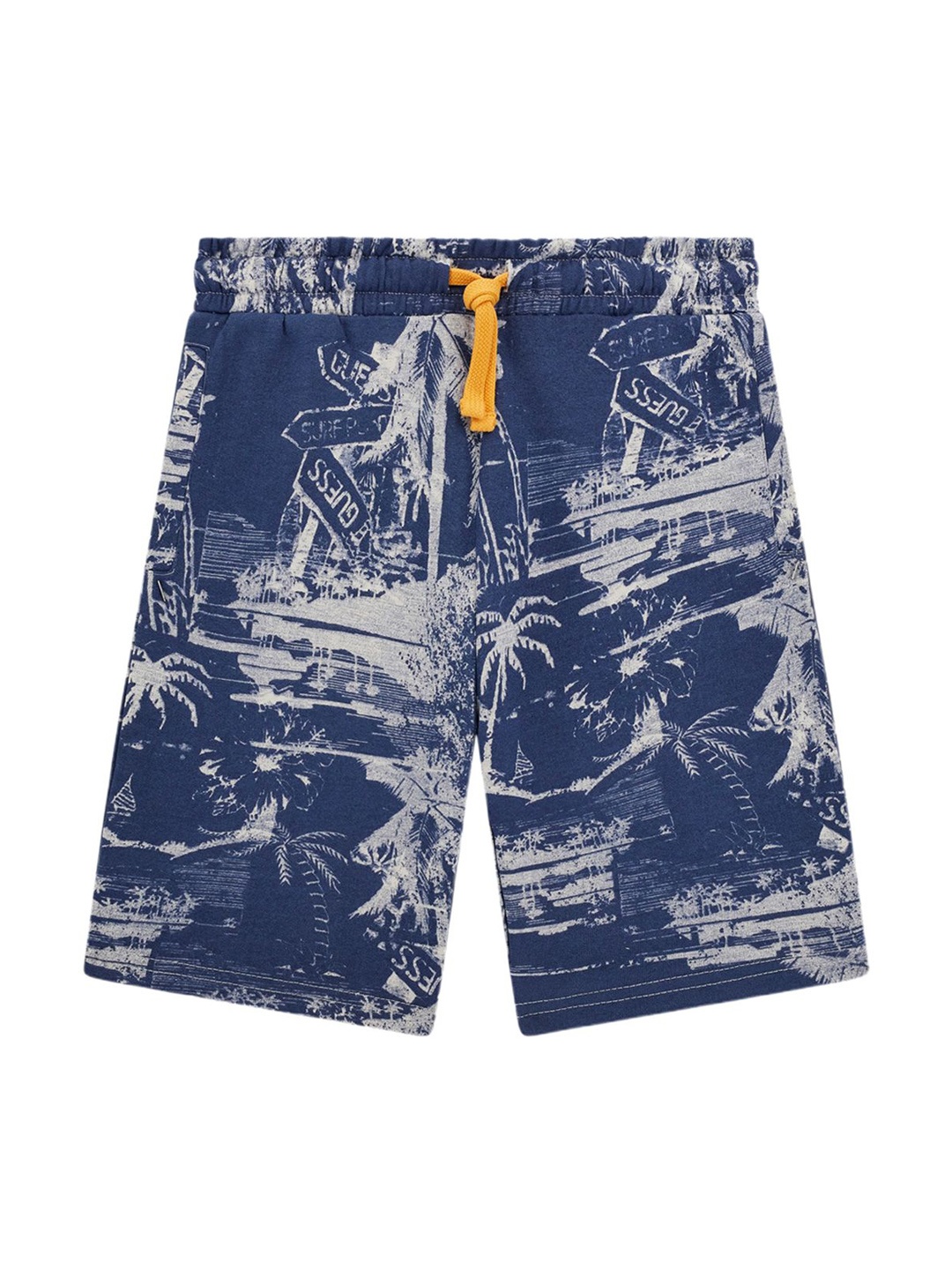 

GUESS kids Boys Cotton Printed Shorts, Blue