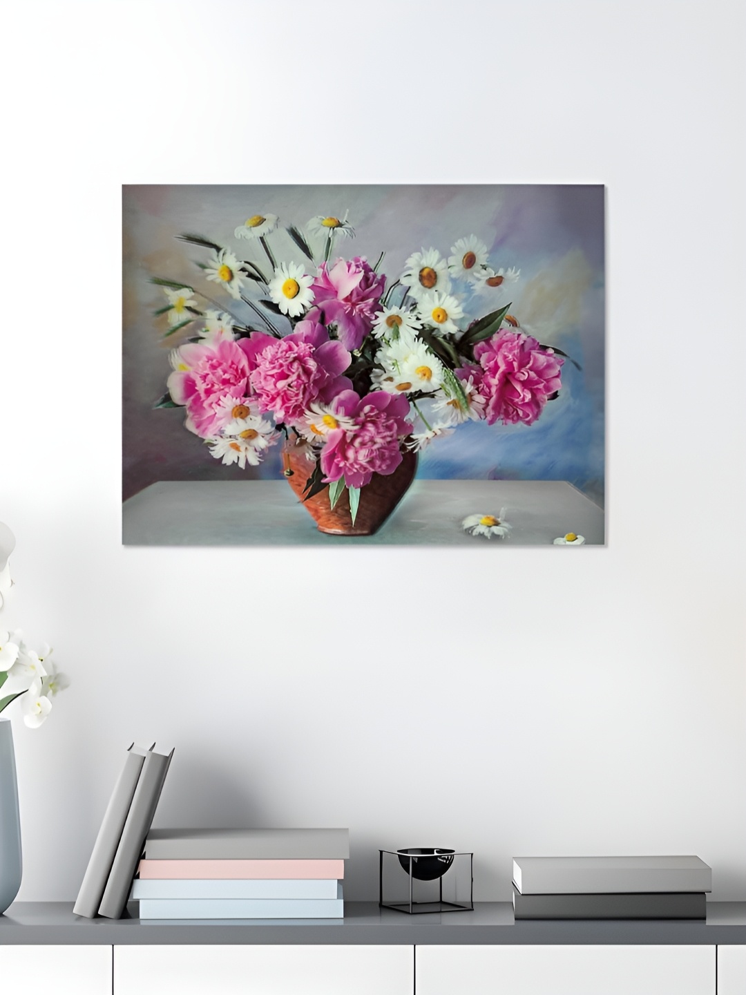 

Art Street Pink & Blue 1 Piece Paper Floral and Botanical Wall Paintings