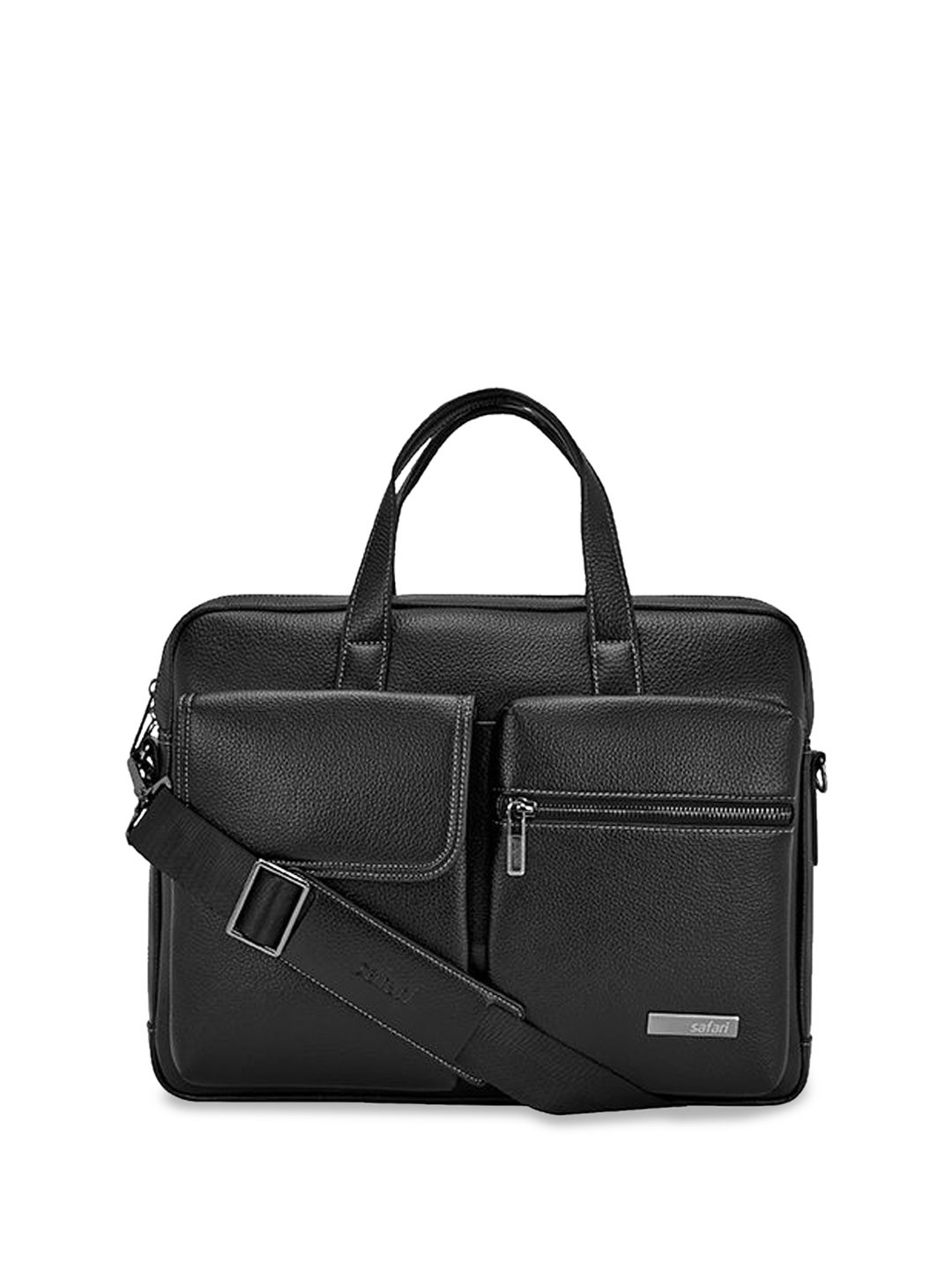 

Safari Unisex Detachable Sling Strap Crossbody Satchel, Black