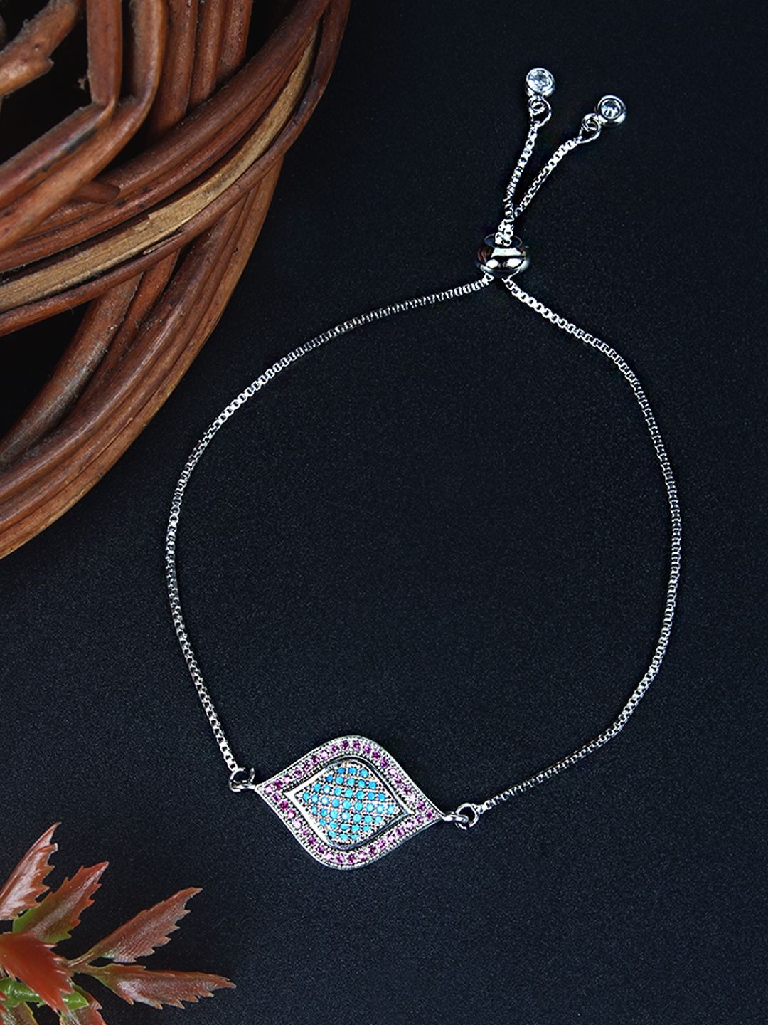 

KPOP Gold-Plated Stone Studded Charm Bracelet