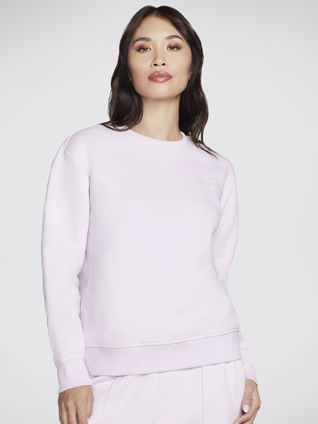 

Skechers Women Solid Round Neck Sweatshirt, Lavender