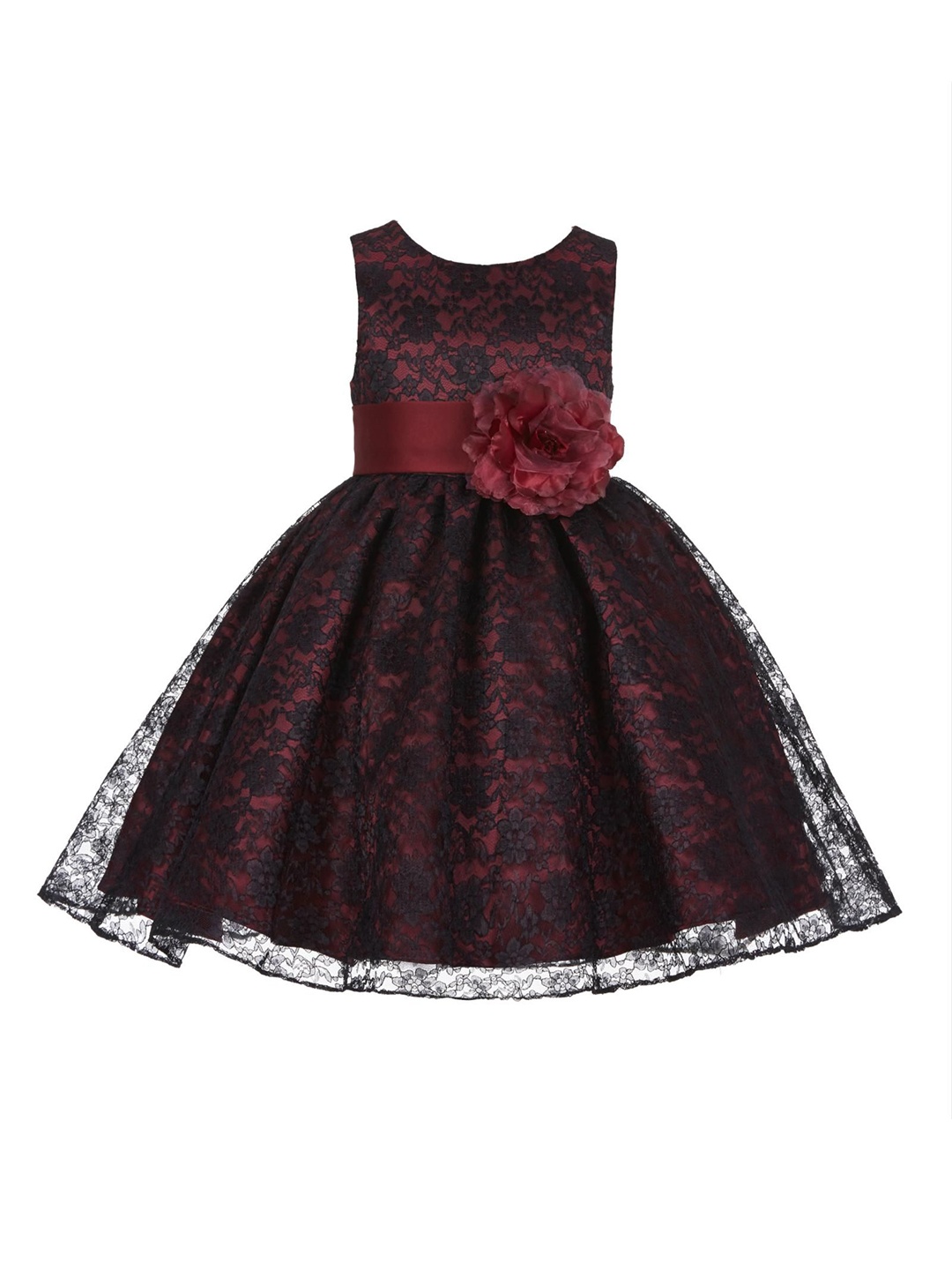 

Wish little Lace A-Line Girls Dress, Maroon