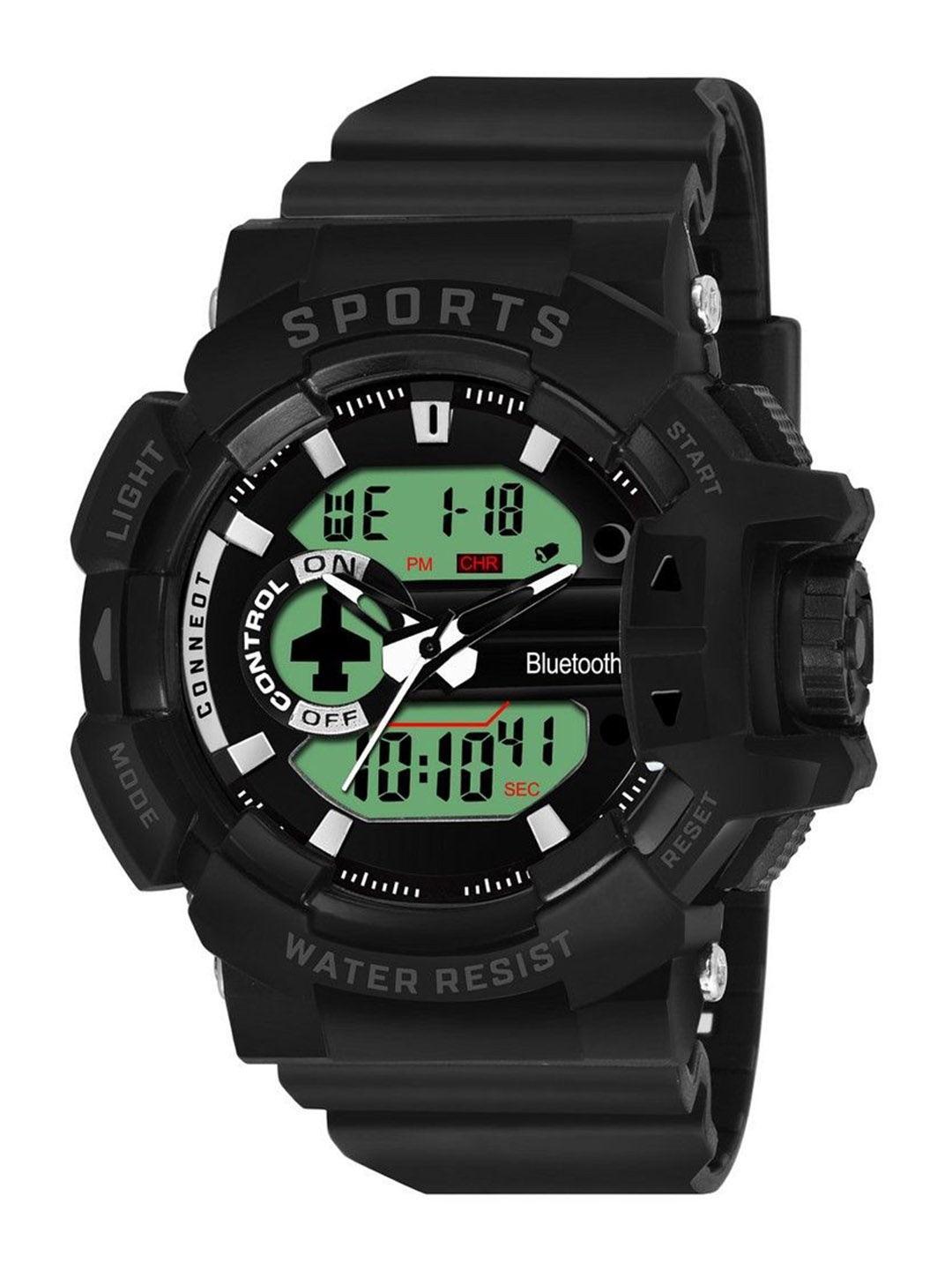 

Walrus Men Dial & Textured Straps Analogue and Digital Watch WWTM-SPORTS-V-020202D, Black