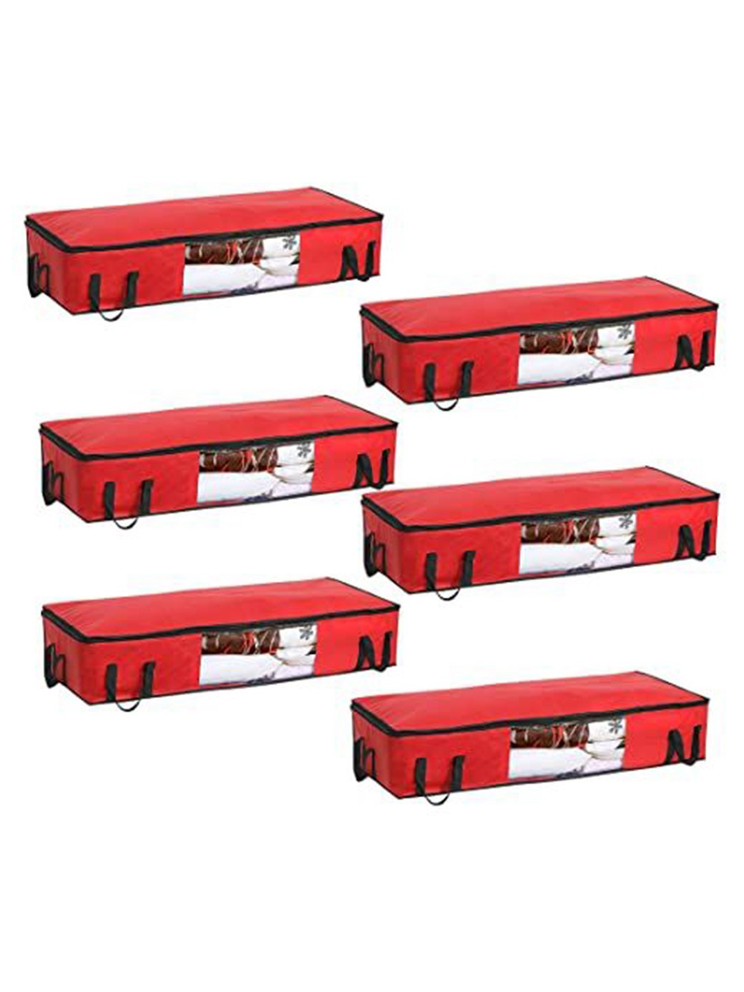 

prettykrafts Red & Black 6 Pieces Multi-Utility Organisers
