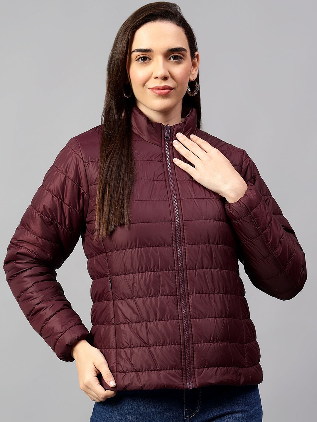 

Cantabil Women Reversible Jacket, Maroon
