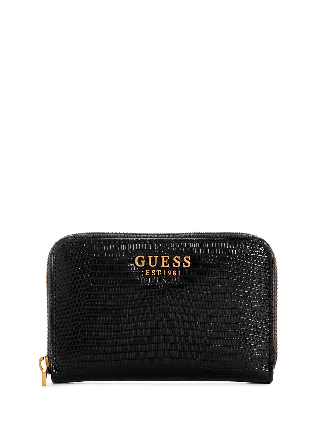 

GUESS Women Textured PU Zip Around Wallet, Black