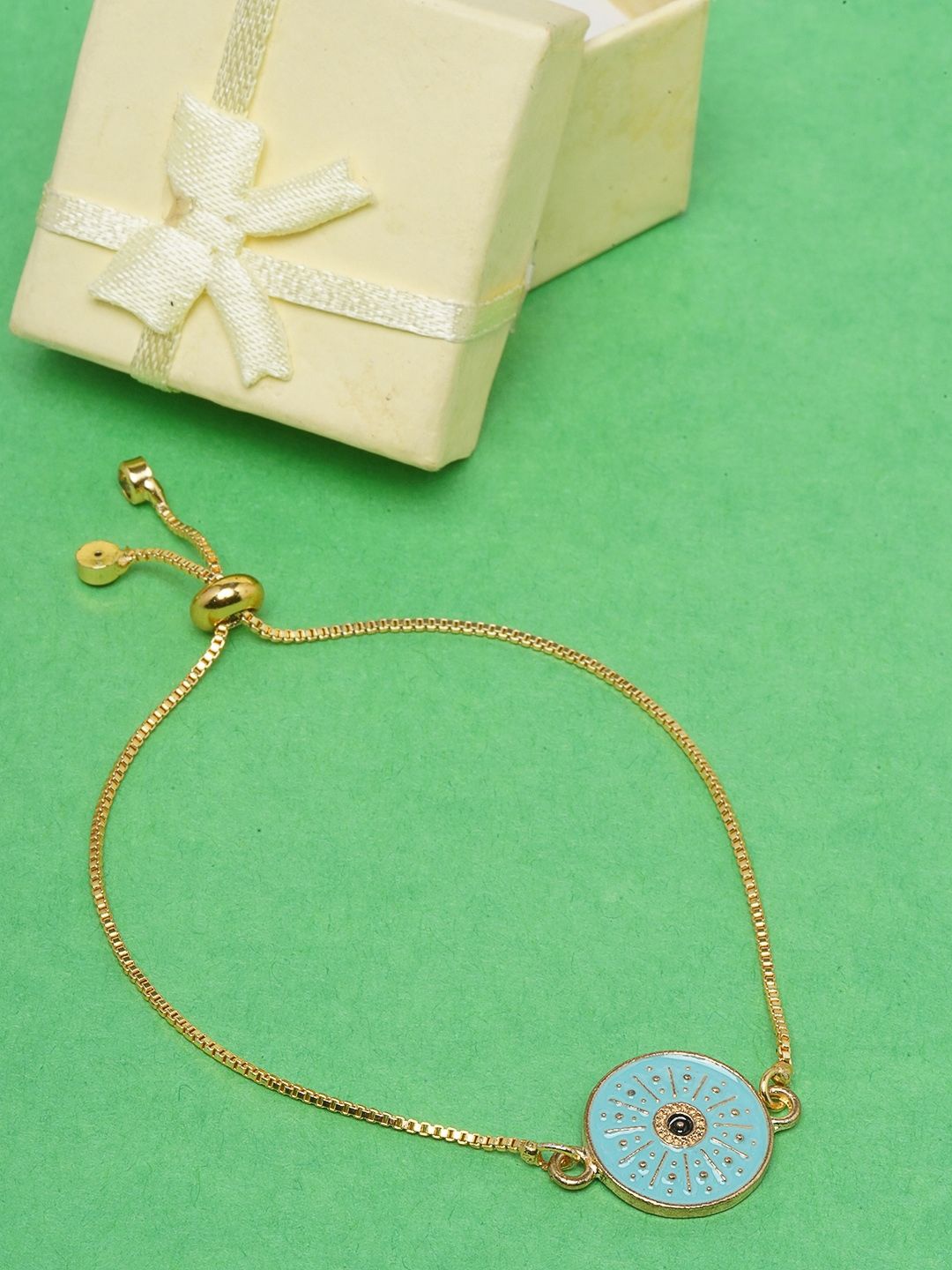 

KPOP Gold-Plated Enamelled Charm Bracelet